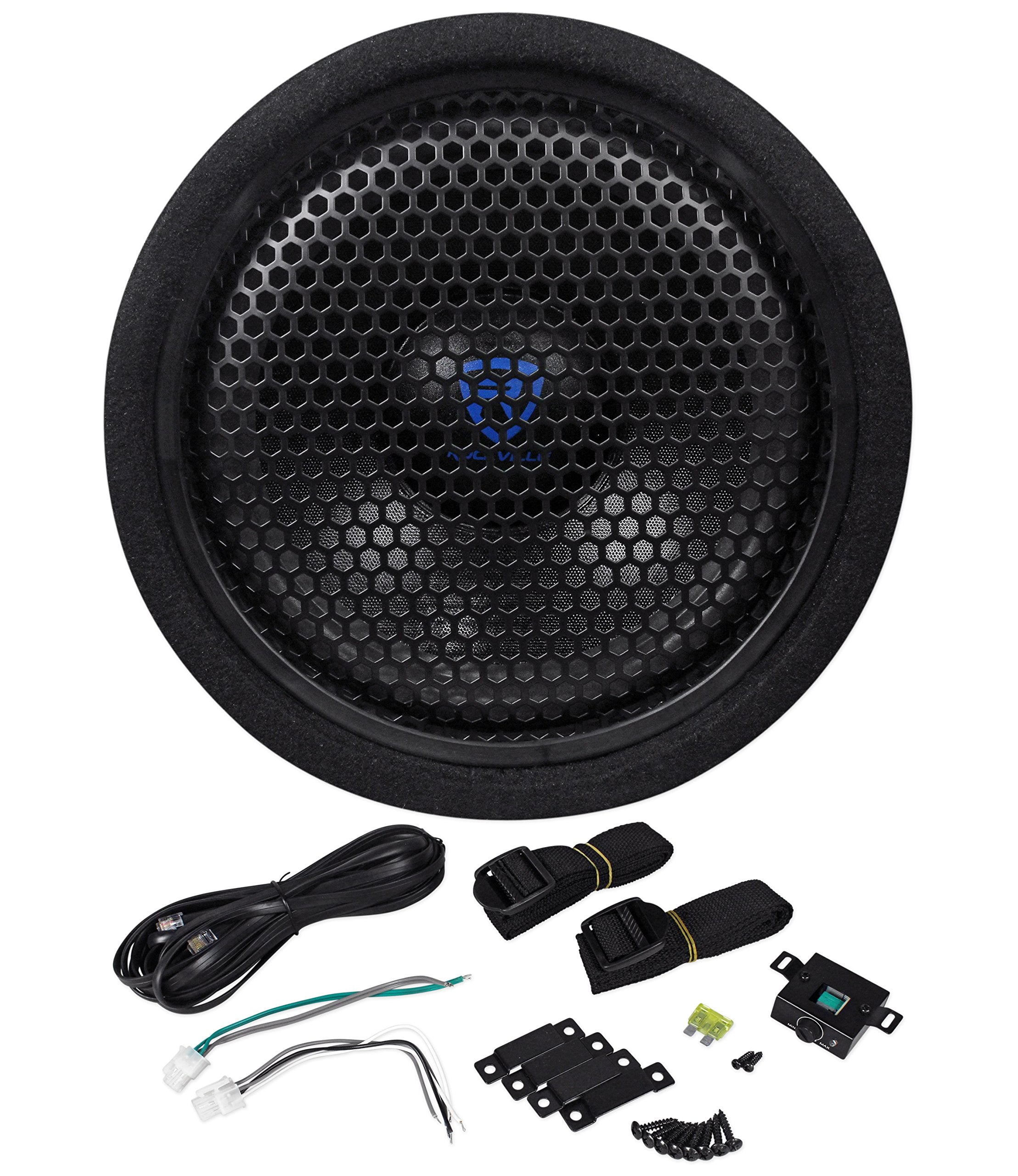 Rockville 10'' 500W Powered Subwoofer Tube + Bass Remote, 10 Inch (Rtb10A)