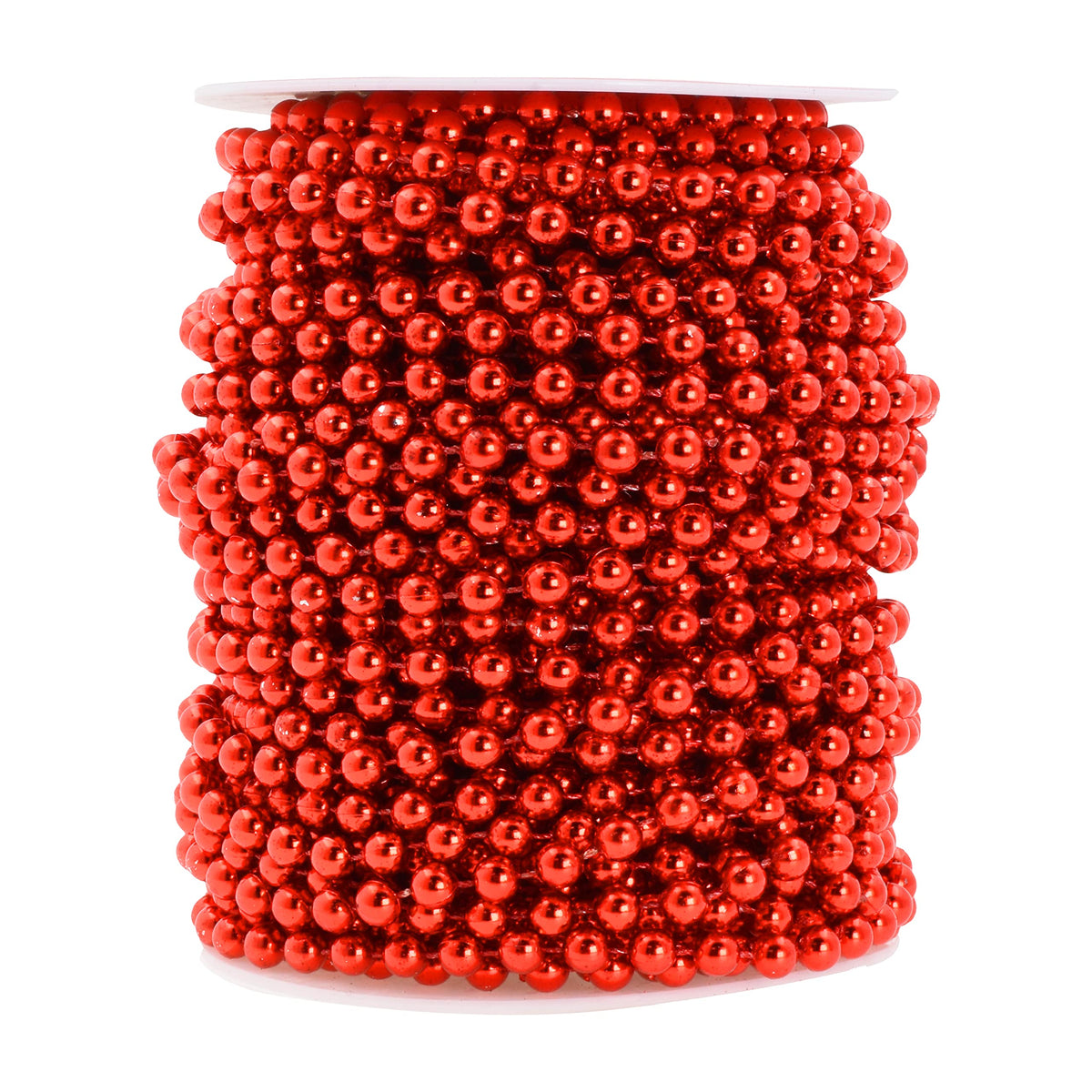 Mandala Crafts Faux Red Pearl Beads Garland   6Mm 27 Yds Red Pearl Strands Spool Pearl String Bead Roll Pearl Garland For Weddin