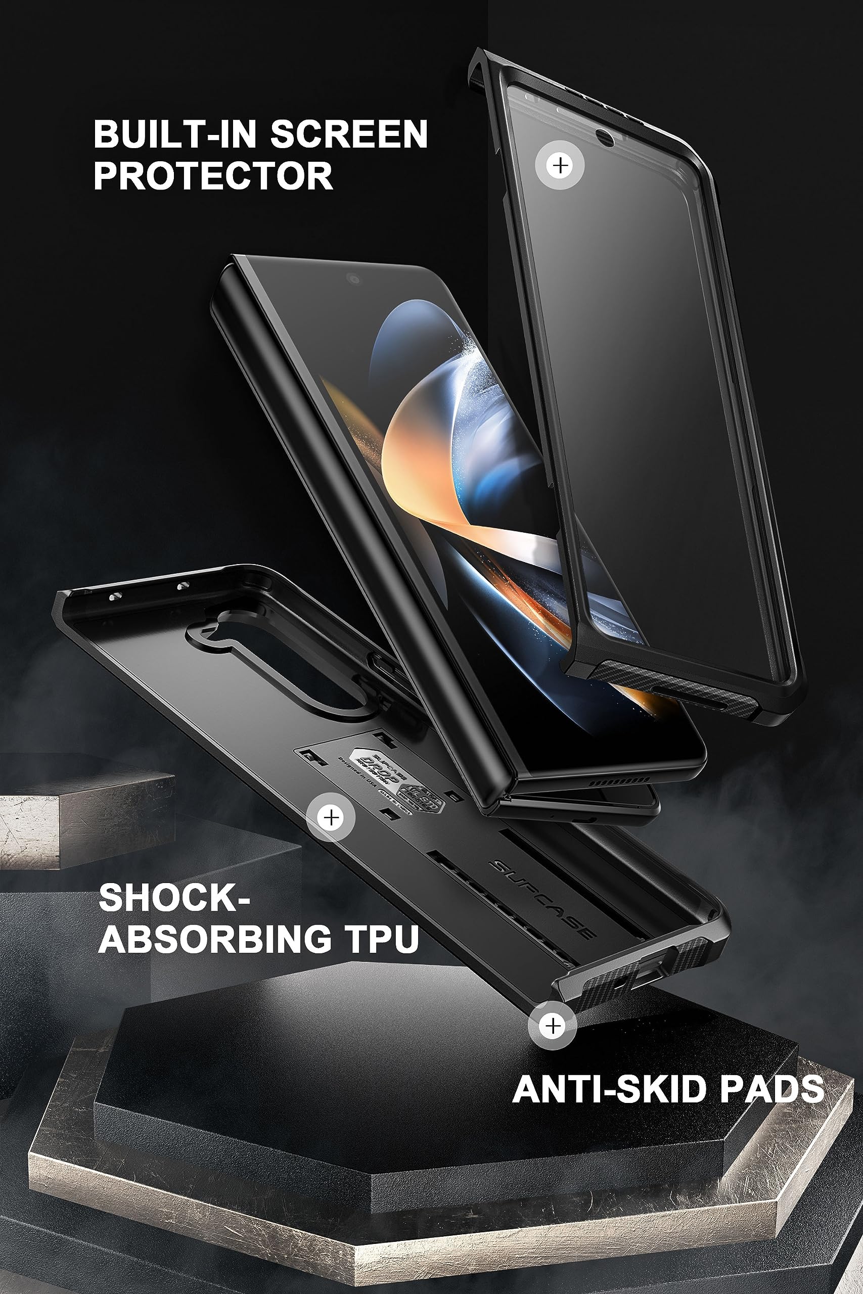 Supcase For Galaxy Z Fold 5 Case (Unicorn Beetle), [Belt Clip With S Pen Holder] [Built-In Screen Protector & Stand] Heavy Duty