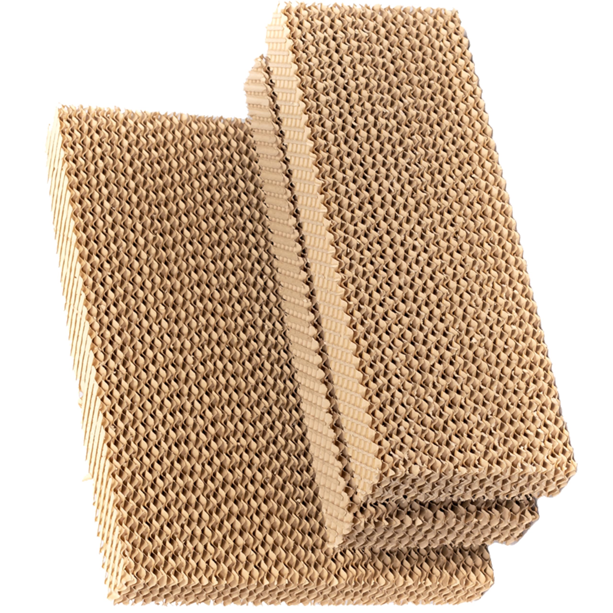Hessaire Replacement Evaporative Cooler Pads   Swamp Cooler Replacement Pads Corrugated Build   Low Odor Xel50 Media Evaporative Cooling Pad For 1300 Cfm Cooler Fan   3 Panels, 21.75� X 10� & 18�