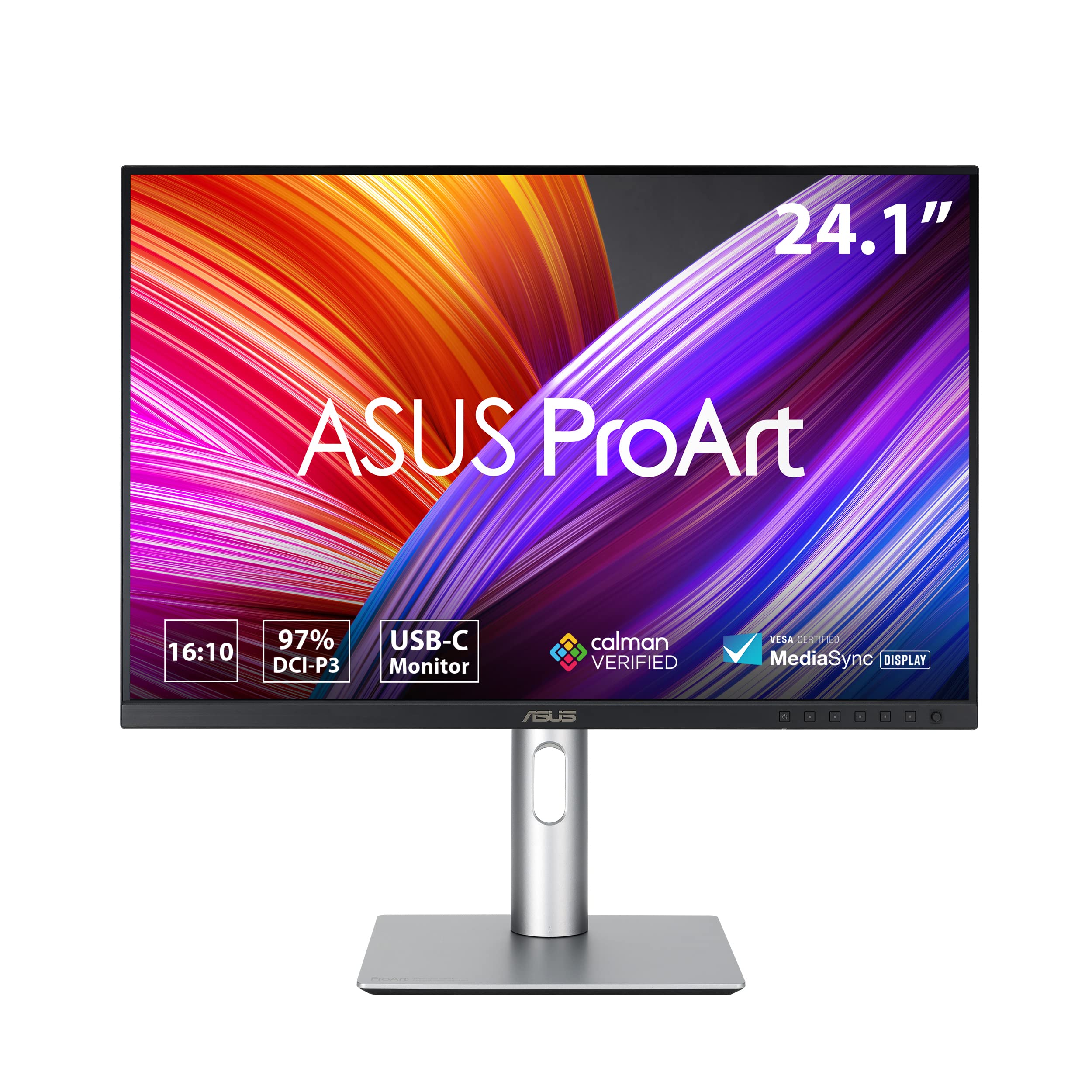 ASUS ProArt 24    (24.1    viewable) 16:10 HDR Professional Monitor (PA248CRV) - IPS, (1920 x 1200), 97% DCI-P3, ?E < 2, Calman 