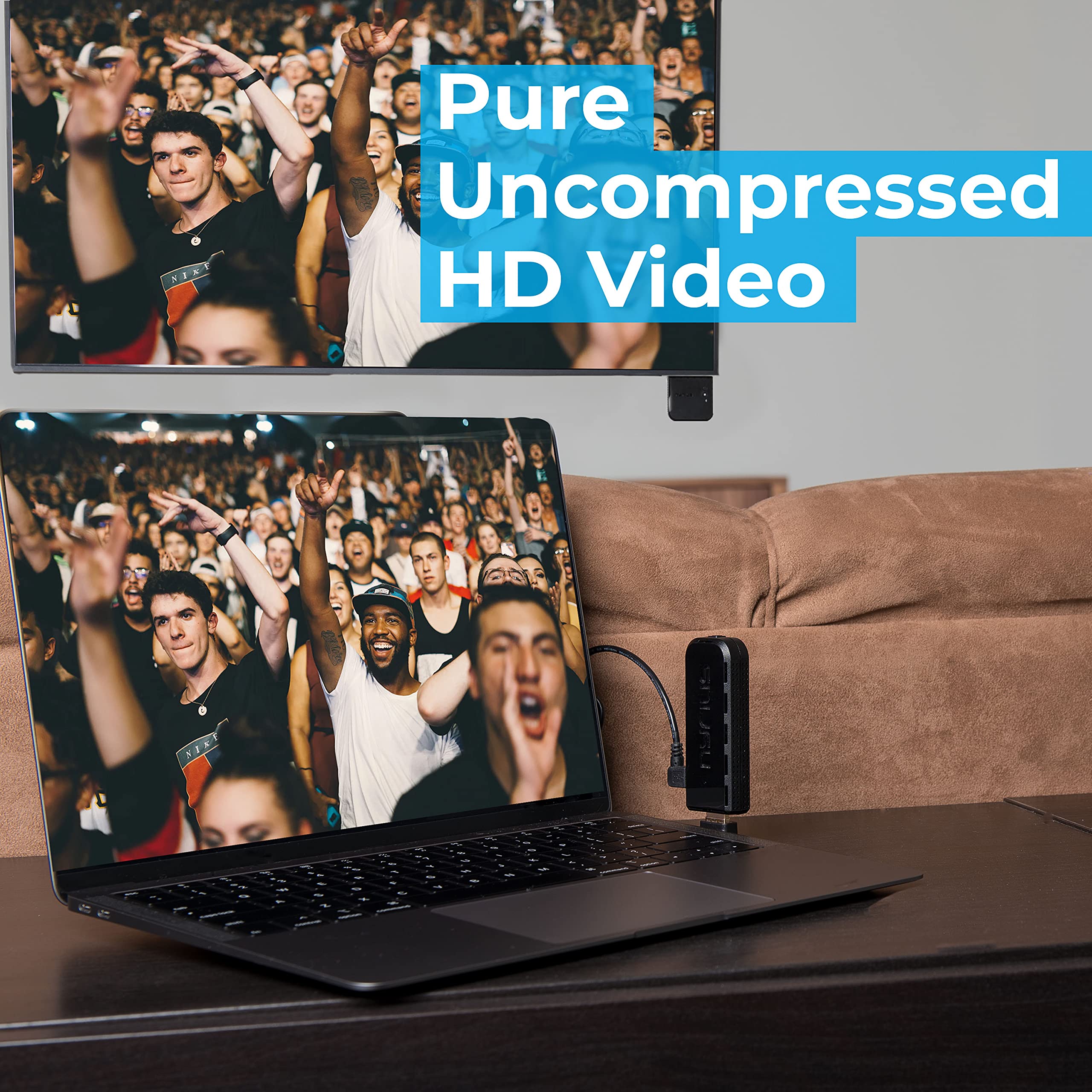 Nyrius Aries Pro Wireless Hdmi Transmitter And Receiver To Stream Hd 1080P 3D Video From Laptop, Pc, Cable, Netflix, Youtube, Ps