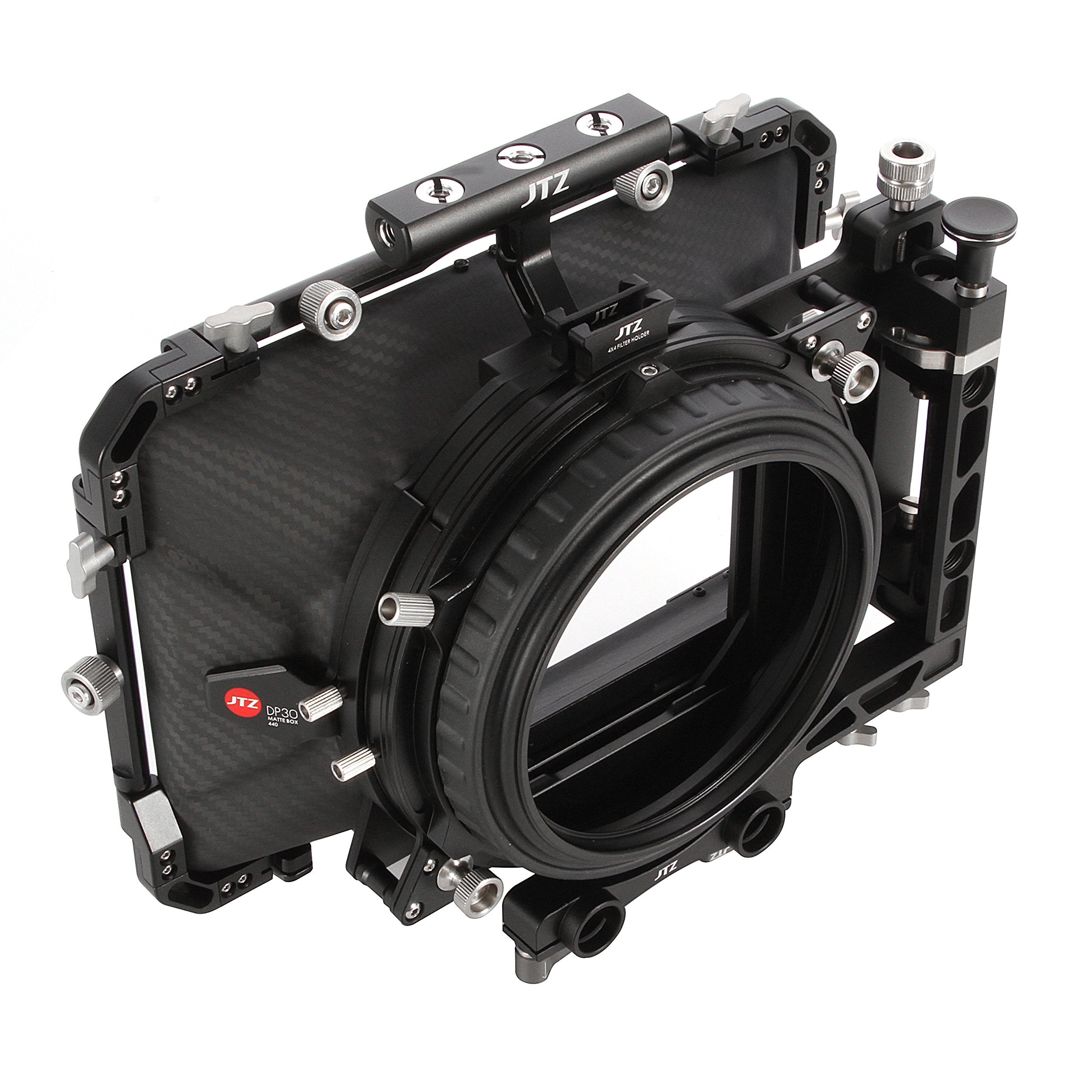 Jtz Dp30 Cine Lens Carbon Fiber 4X4 Swing-Away Matte Box With 15Mm/19Mm Rod Rail Rig For Sony Fs5 Fs7 Arri Red Canon C100 C200 C