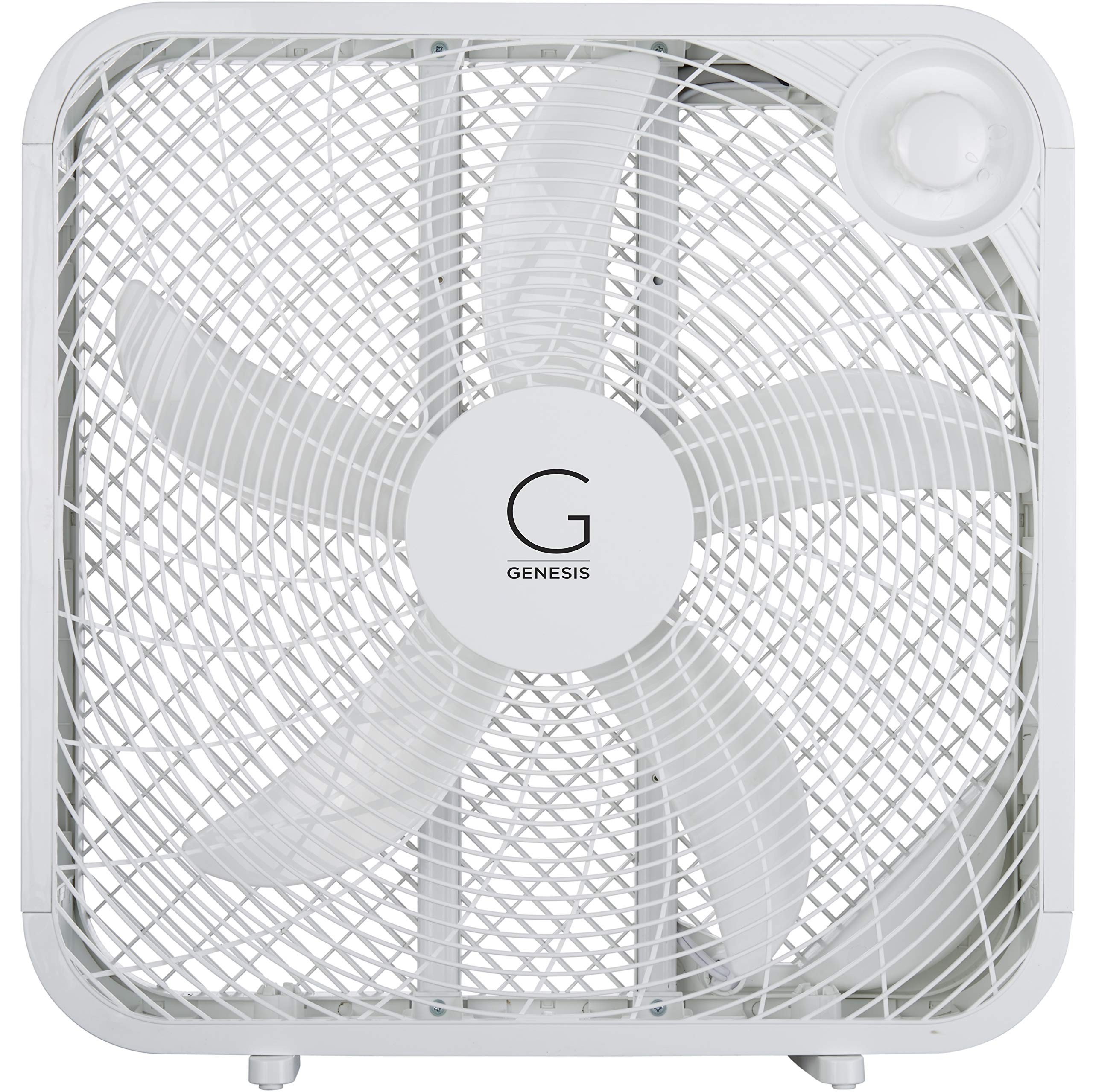 Genesis 20' Box Fan, 3 Settings, Max Cooling Technology, Carry Handle, White (G20Box Wht)