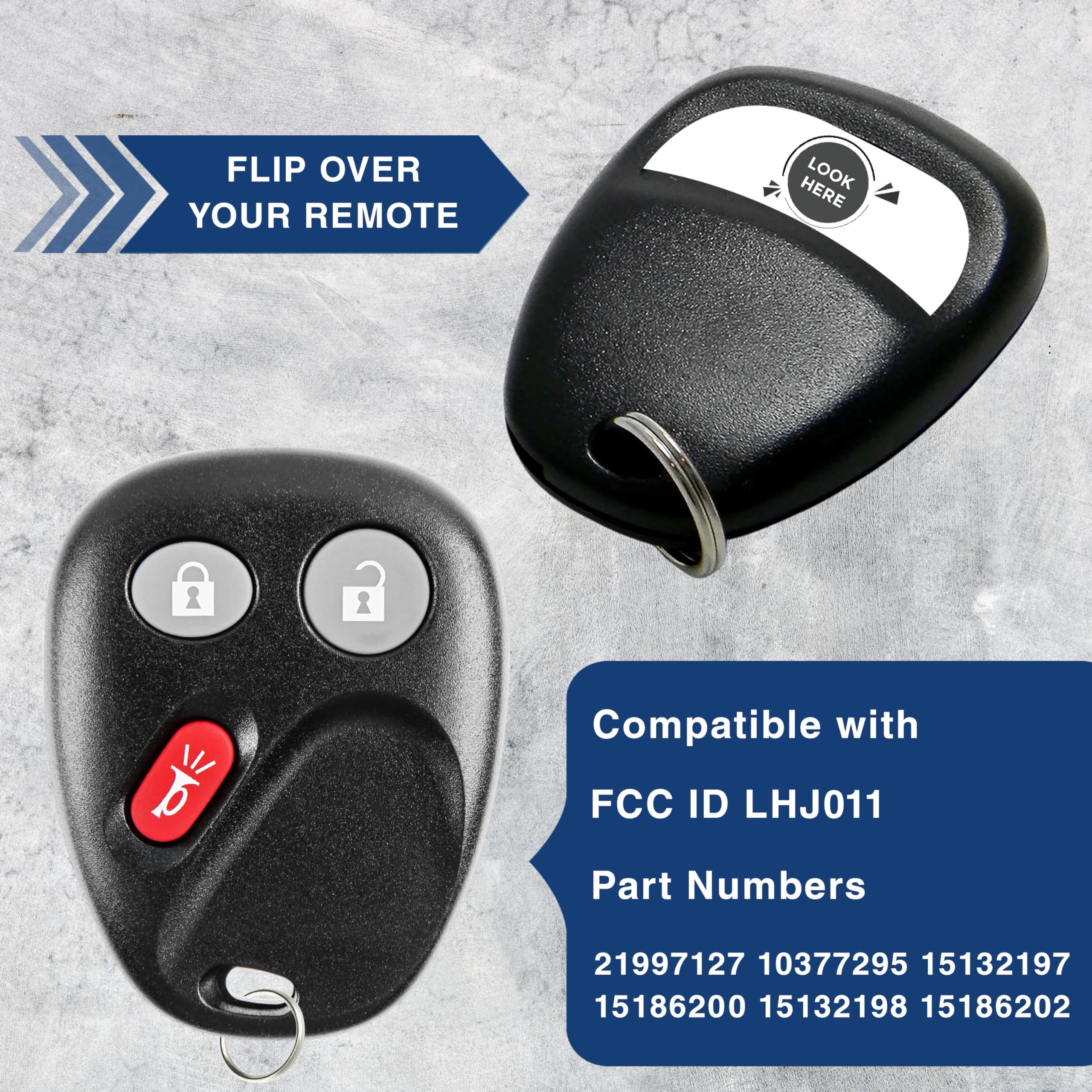 Keylessoption Keyless Entry Remote Control Car Key Fob Replacement For Lhj011