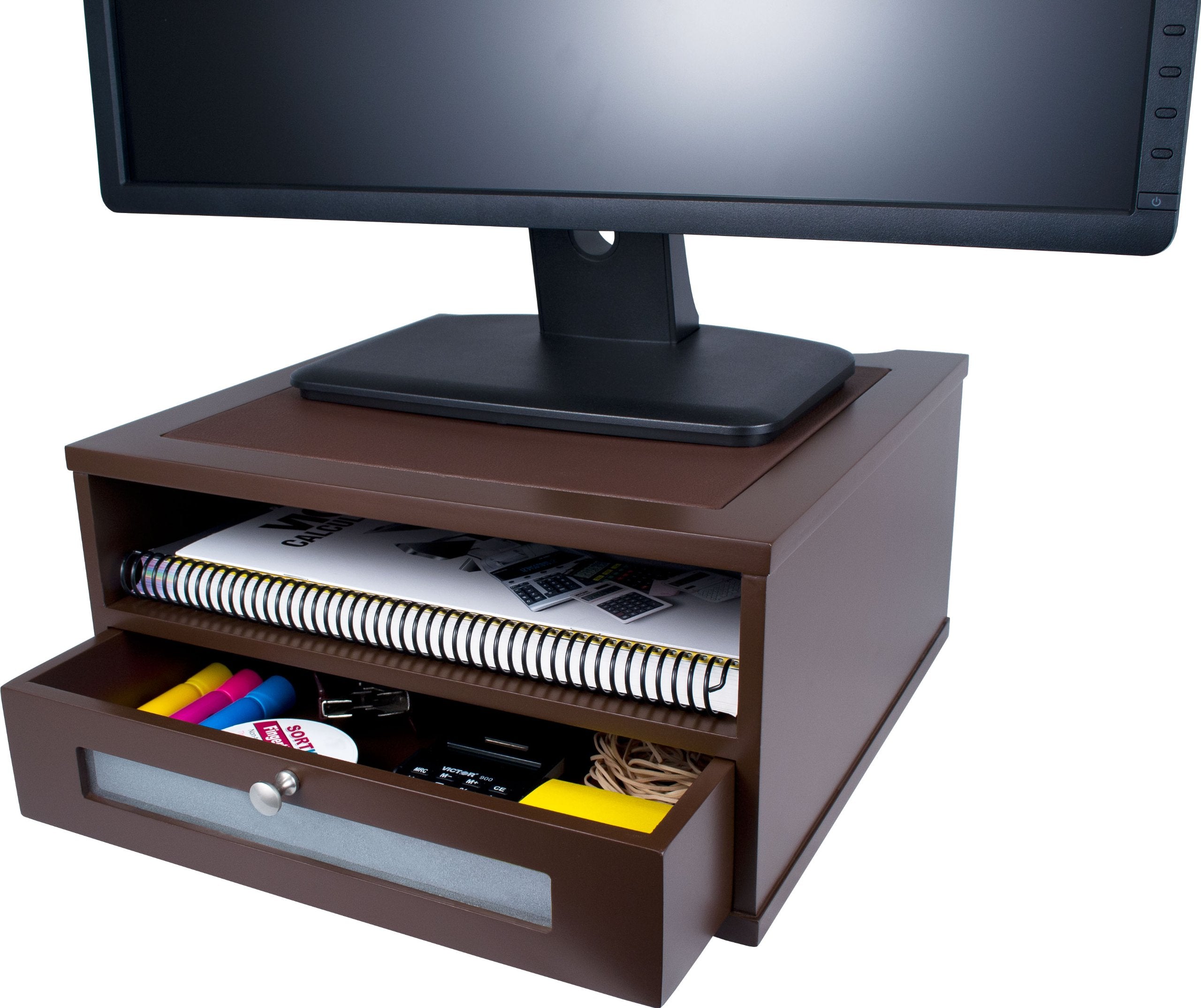 Victor Monitor Riser, B1175 (Mocha Brown)