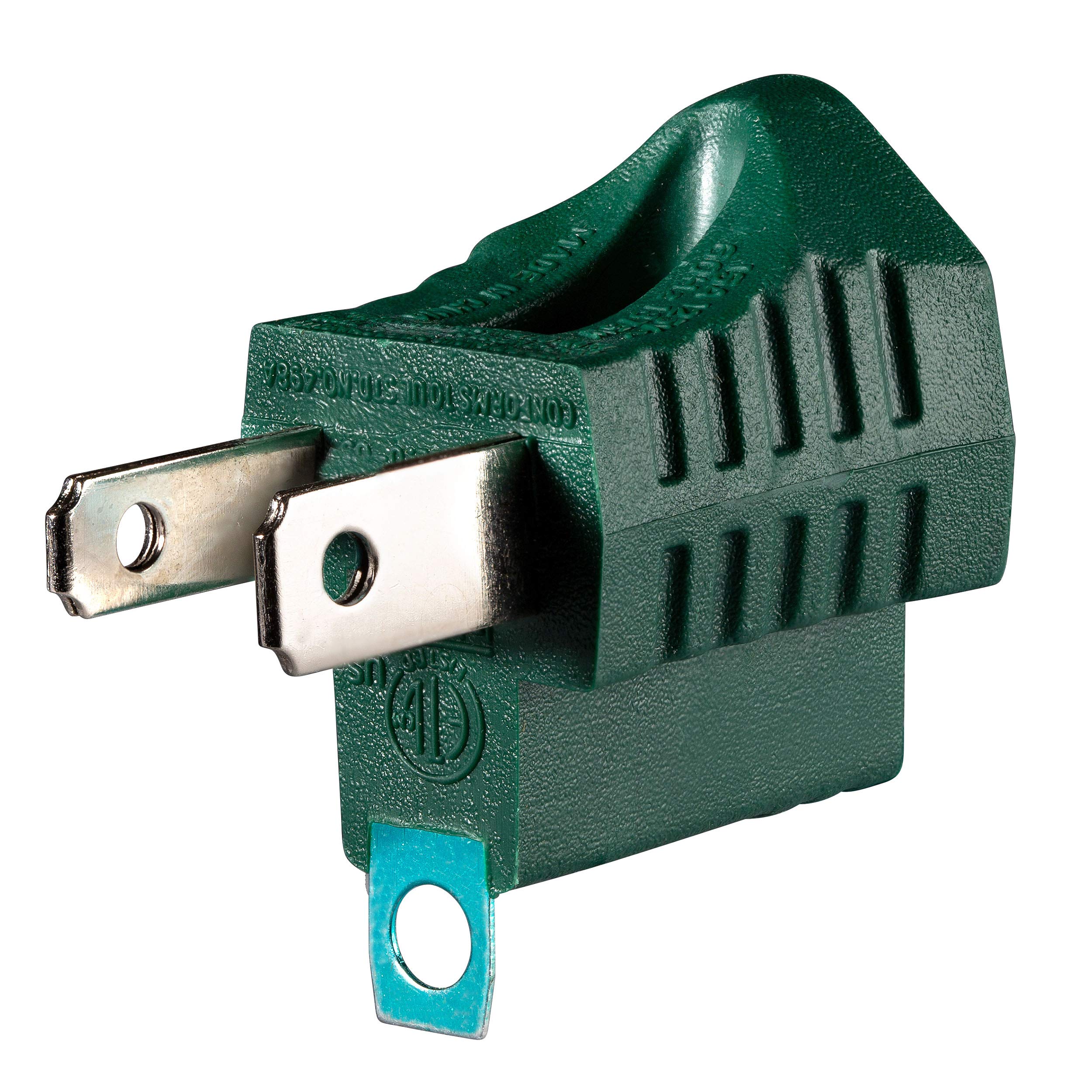 2 Prong To 3 Prong Outlet Adapter, Polarized Grounding Converter Etl Two Prong To Three Prongs Outlets 4 Pack Green Etl Listed