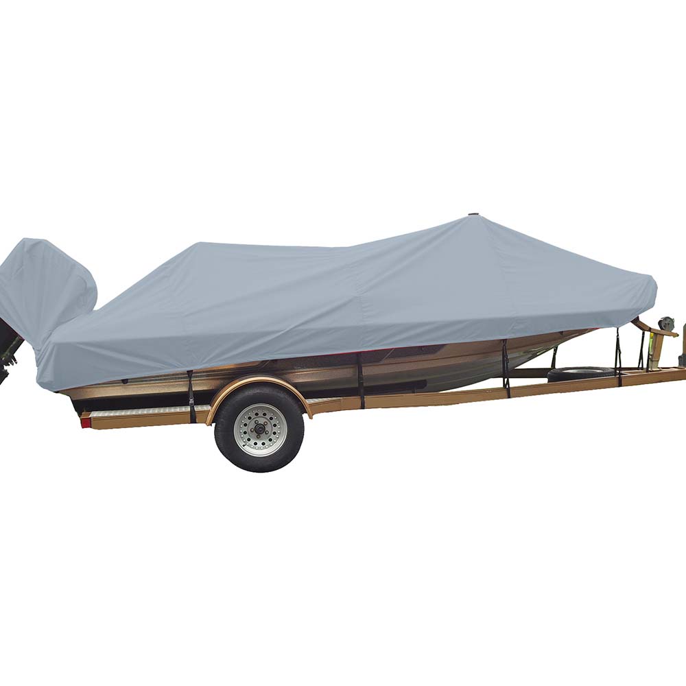 Carver Poly-Flex Ii Styled-To-Fit Boat Cover F/18.5&#39; Angled Transom Bass Boats - Grey,WBAUVA001346352
