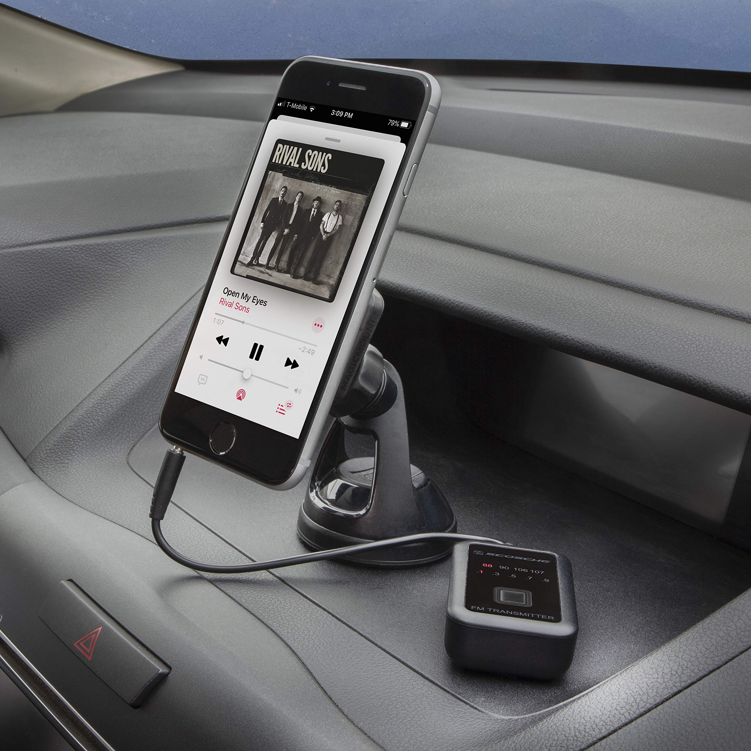 Scosche FMT5 TuneTone Universal FM Stereo Transmitter for Mobile Devices, Black Small