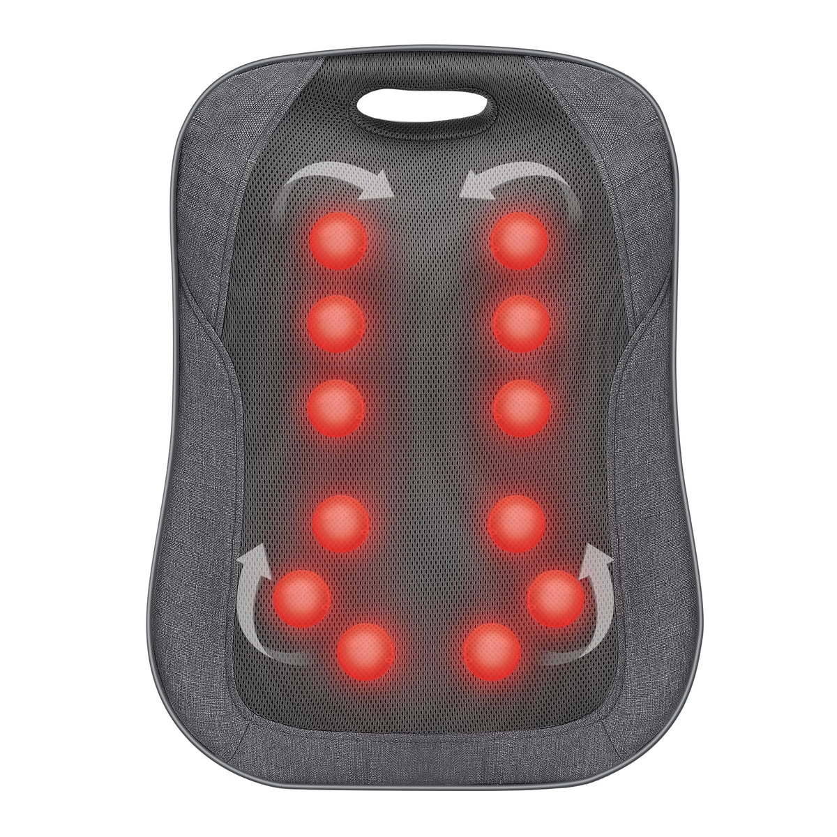 Coococo Shiatsu Back Massager With Heat, Portable Massage Chair Pad, Adjustable Kneading Back Massager For Pain Relief Deep Tiss