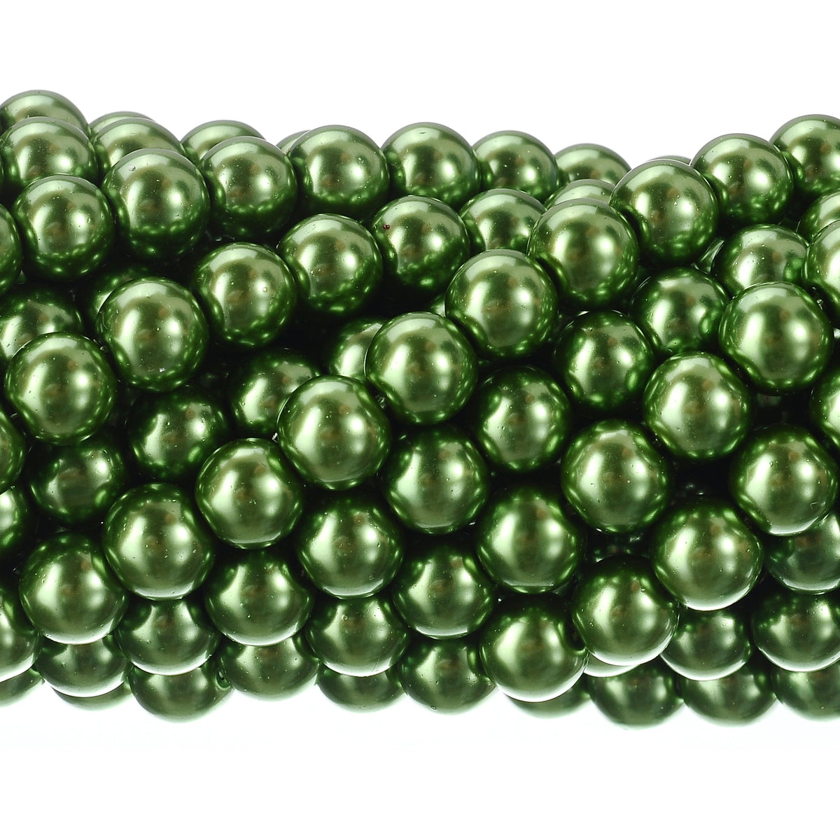 Rubyca 200Pcs Czech Tiny Satin Luster Glass Pearl Round Beads Diy Jewelry Making 4Mm Light Olivine