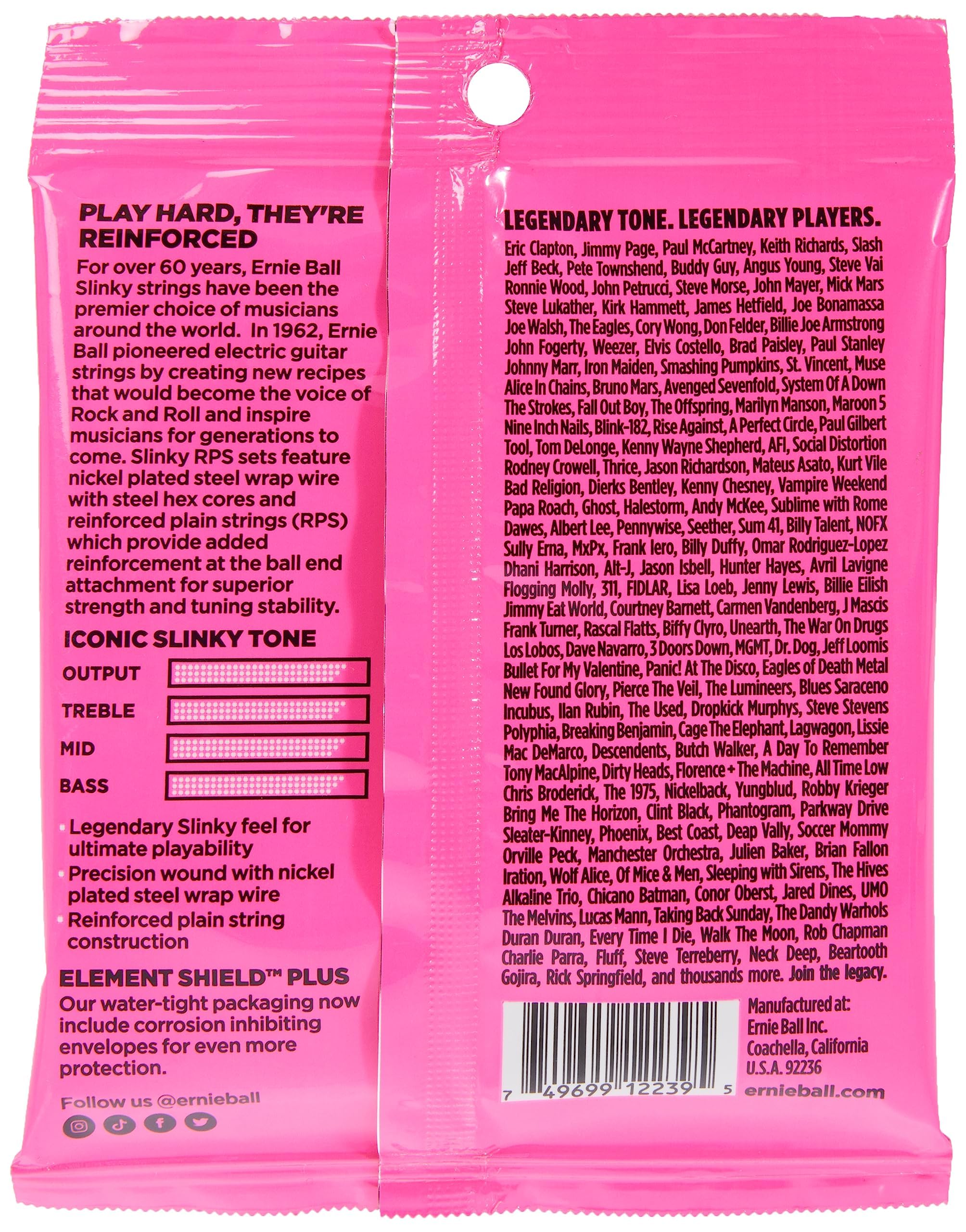 Ernie Ball Super Slinky Rps Nickel Wound Electric Guitar Strings   9 42 Gauge