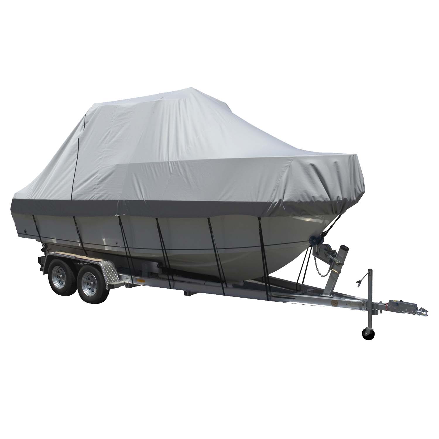 Carver Sun-Dura&Reg; Specialty Boat Cover F/22.5&#39; Walk Around Cuddy &Amp; Center Console Boats - Grey,WBAUVB0CHCTP5HN
