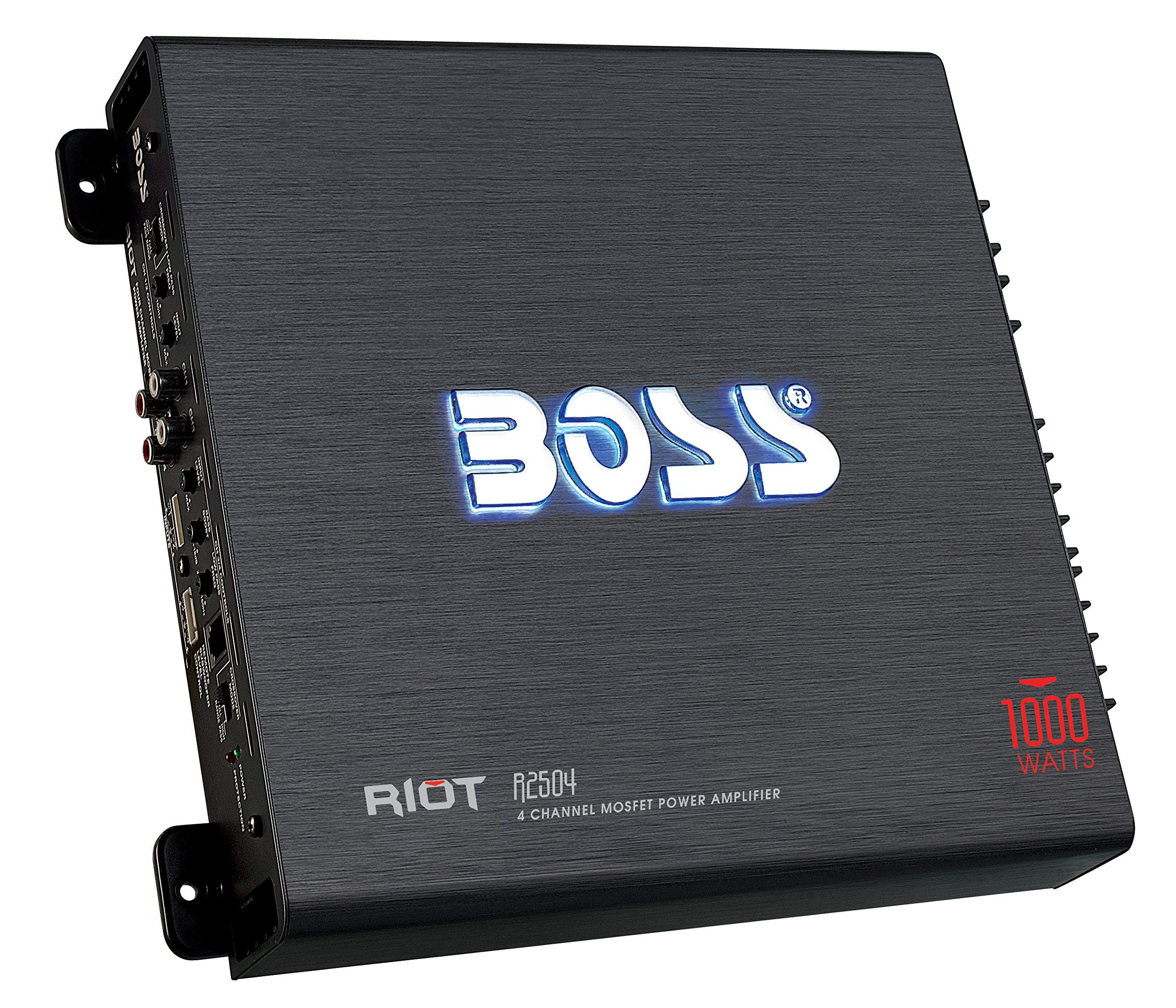 Boss Audio Systems R2504 Riot Series Car Audio Stereo Subwoofer Amplifier   1000 High Output, 4 Channel, Class A/B, 2/4 Ohm, Hig
