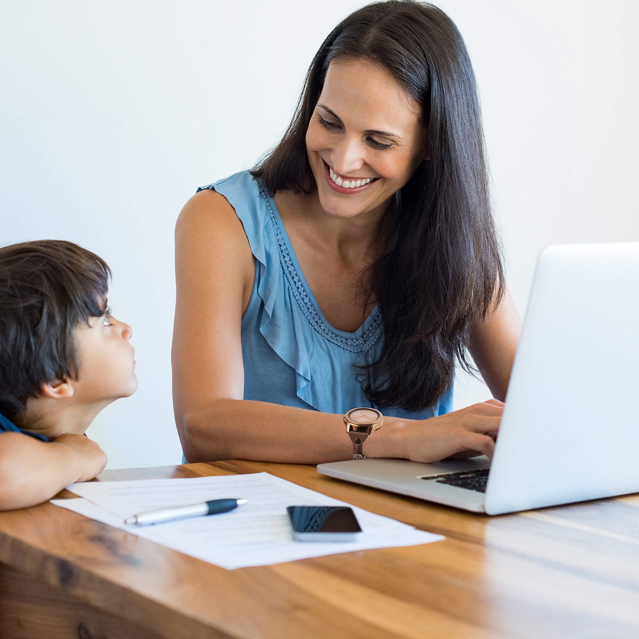 Wearlizer Slim Leather Compatible With Samsung Galaxy Watch 5/ Galaxy Watch 5 Pro/ Galaxy Watch 4 40Mm/ Galaxy Watch Band 42Mm 4