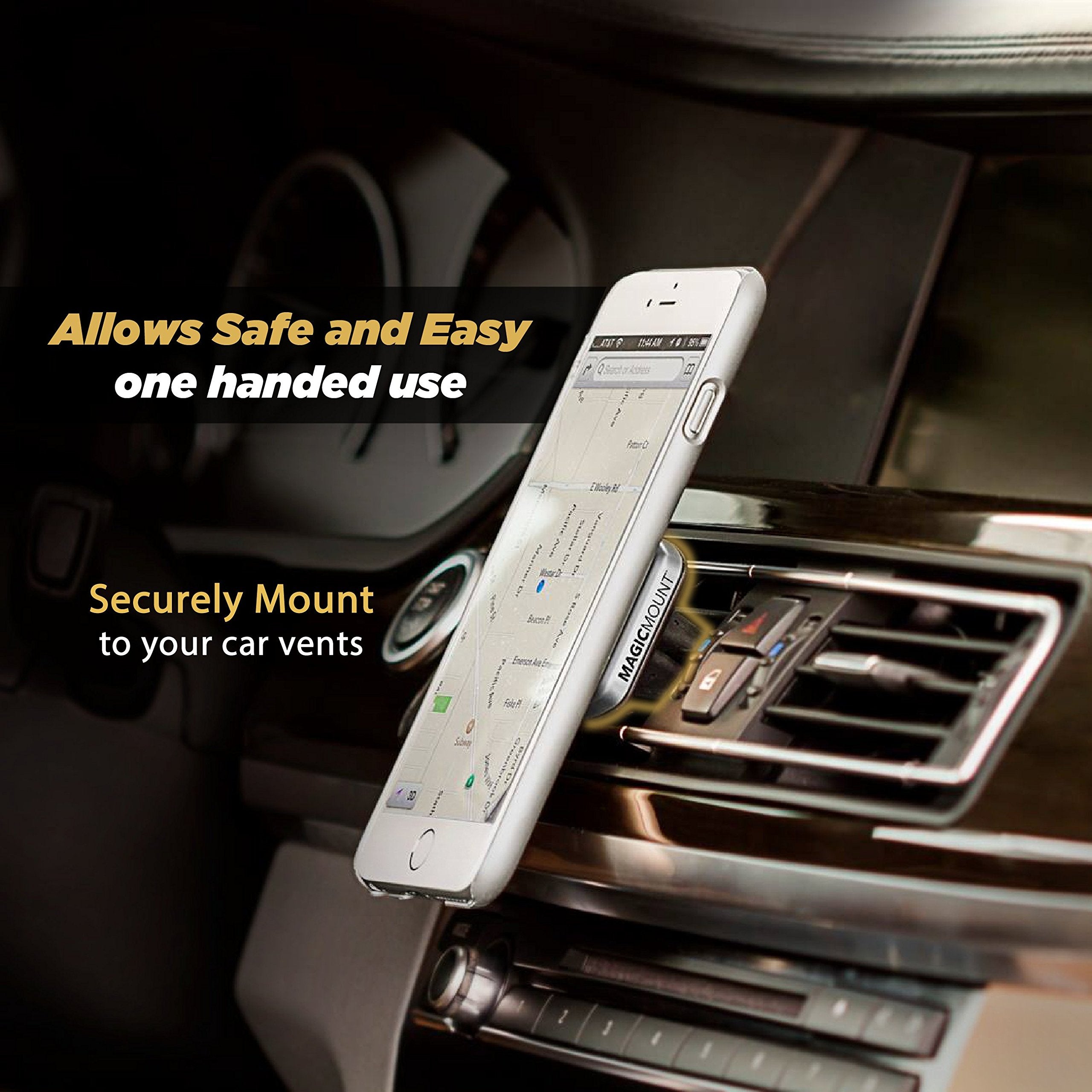 Scosche Mpva Magicmount Pro Vent Magnetic Phone Holder For Vehicles, Removable Phone Mount For Car, Cradle Free Design, Kickstan