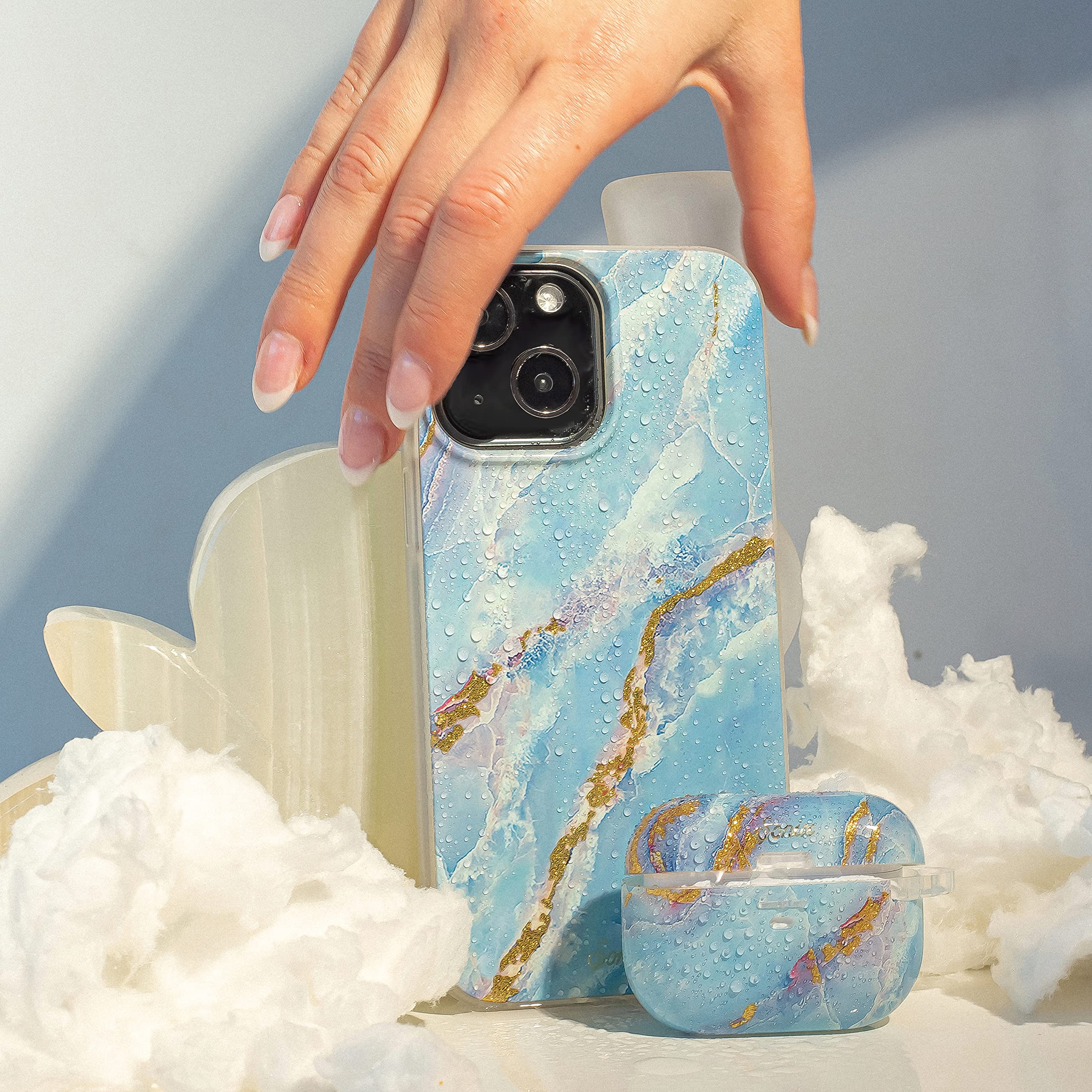 Sonix Case For Iphone 14 Plus | Compatible With Magsafe | 10Ft Drop Tested | Ice Blue Marble