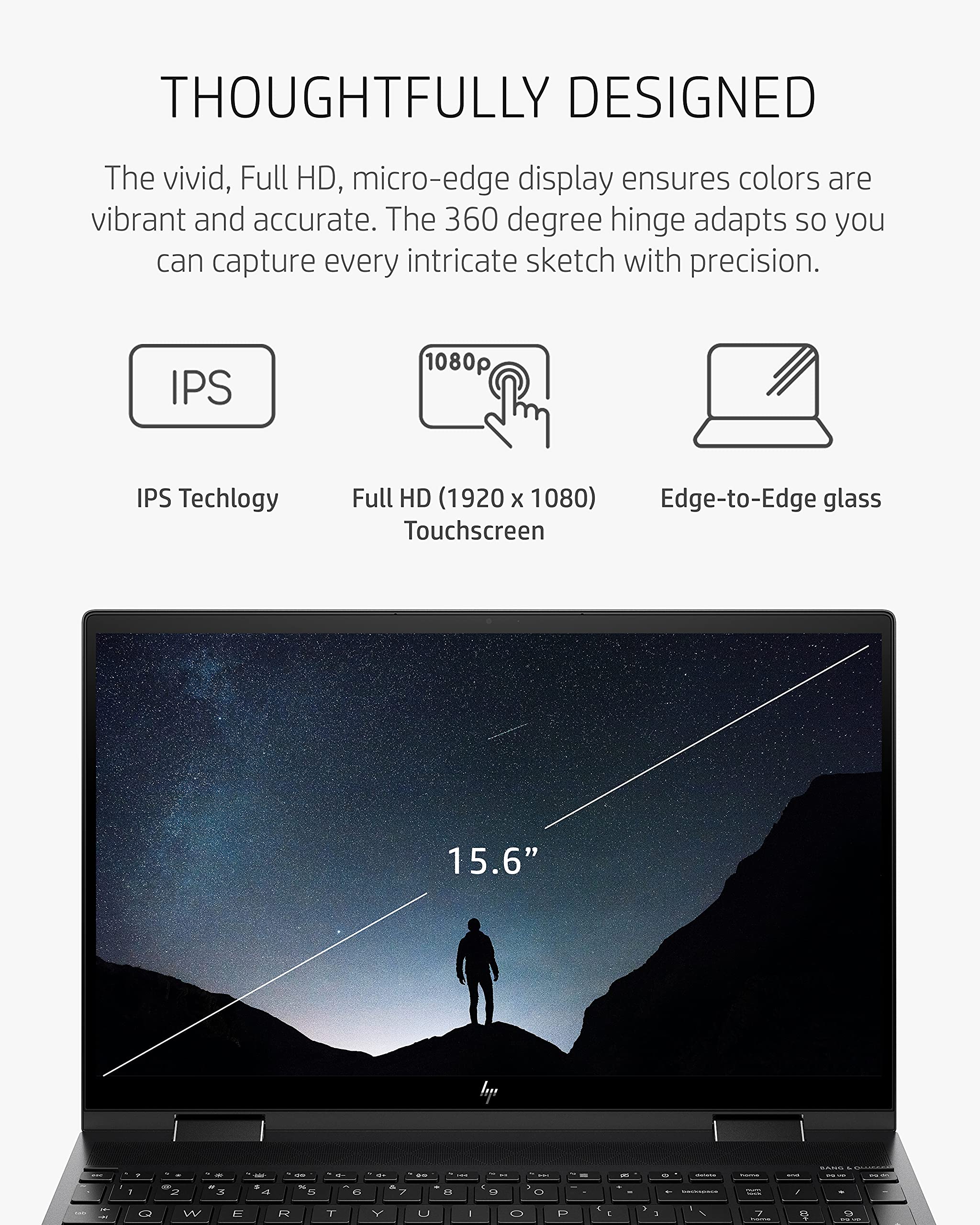 Hp Envy X360 15 Convertible Laptop, Amd Ryzen 5 5500U Processor, Amd Radeon Graphics, 8 Gb Ram, 512 Gb Ssd, 15.6 Inch Full Hd Di