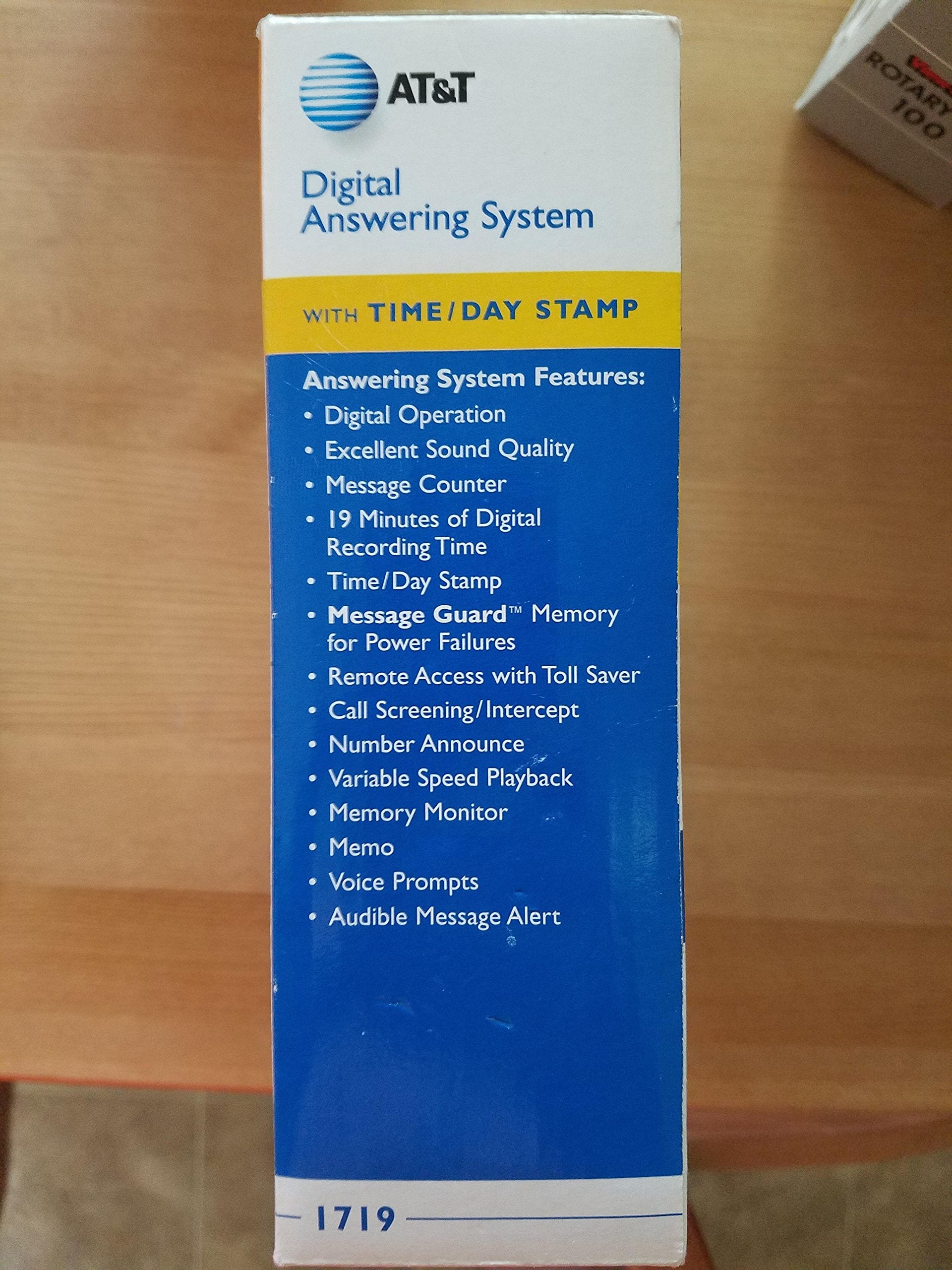 At&T 1719 Digital Answering Machine With Audible Caller Id