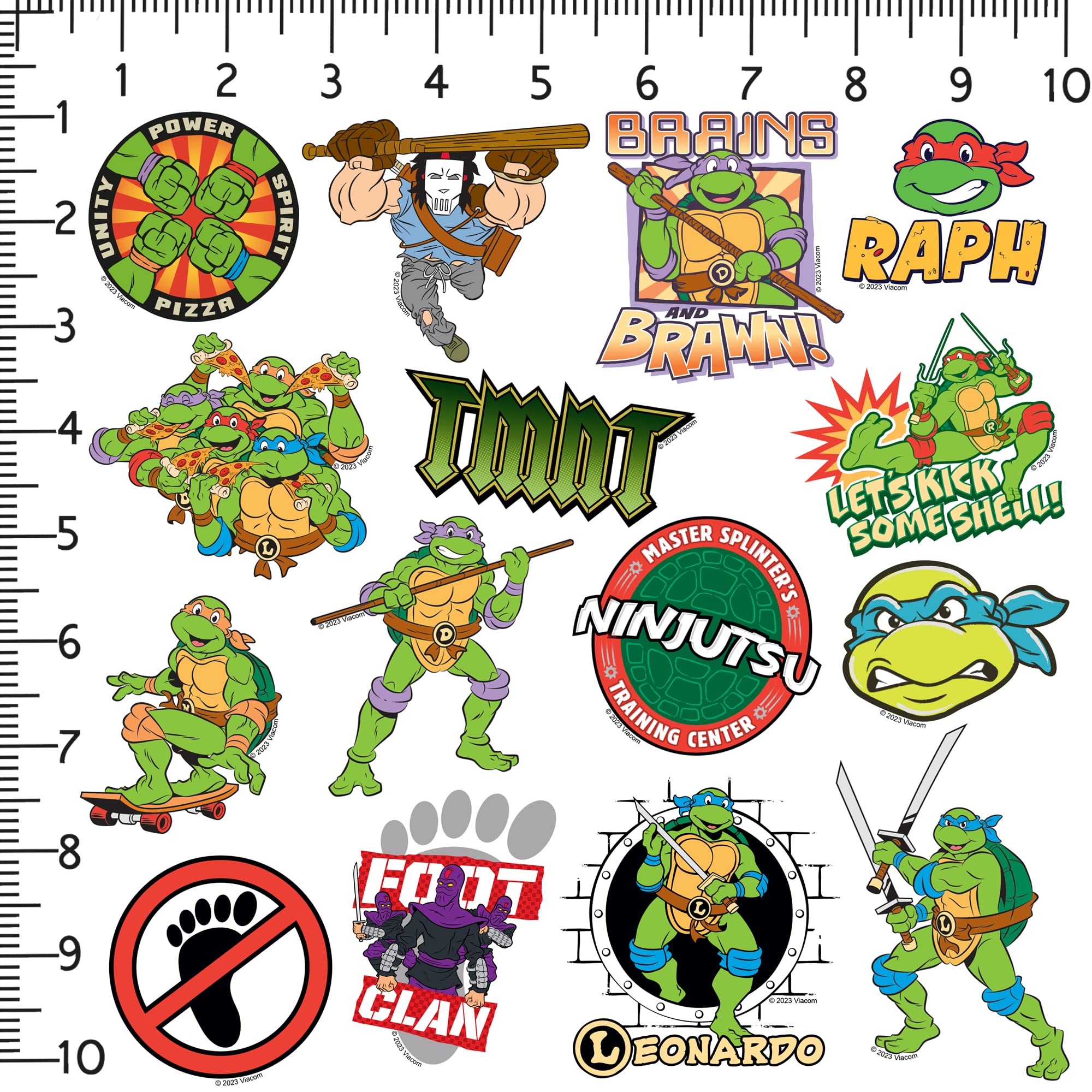 Tmnt Teenage Mutant Ninja Turtles 50Ct Sticker Pack Large Deluxe Stickers Variety Pack   Laptop, Water Bottle, Scrapbooking, Tab