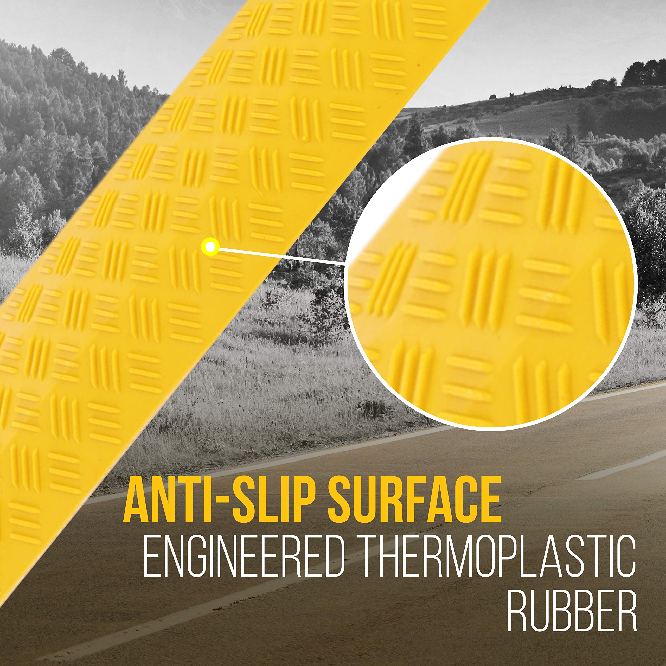 Pyle Durable Cable Ramp Protective Cover   2,000 Lbs Max Heavy Duty Drop Over Hose & Cable Track Protector, Safe In High Walking