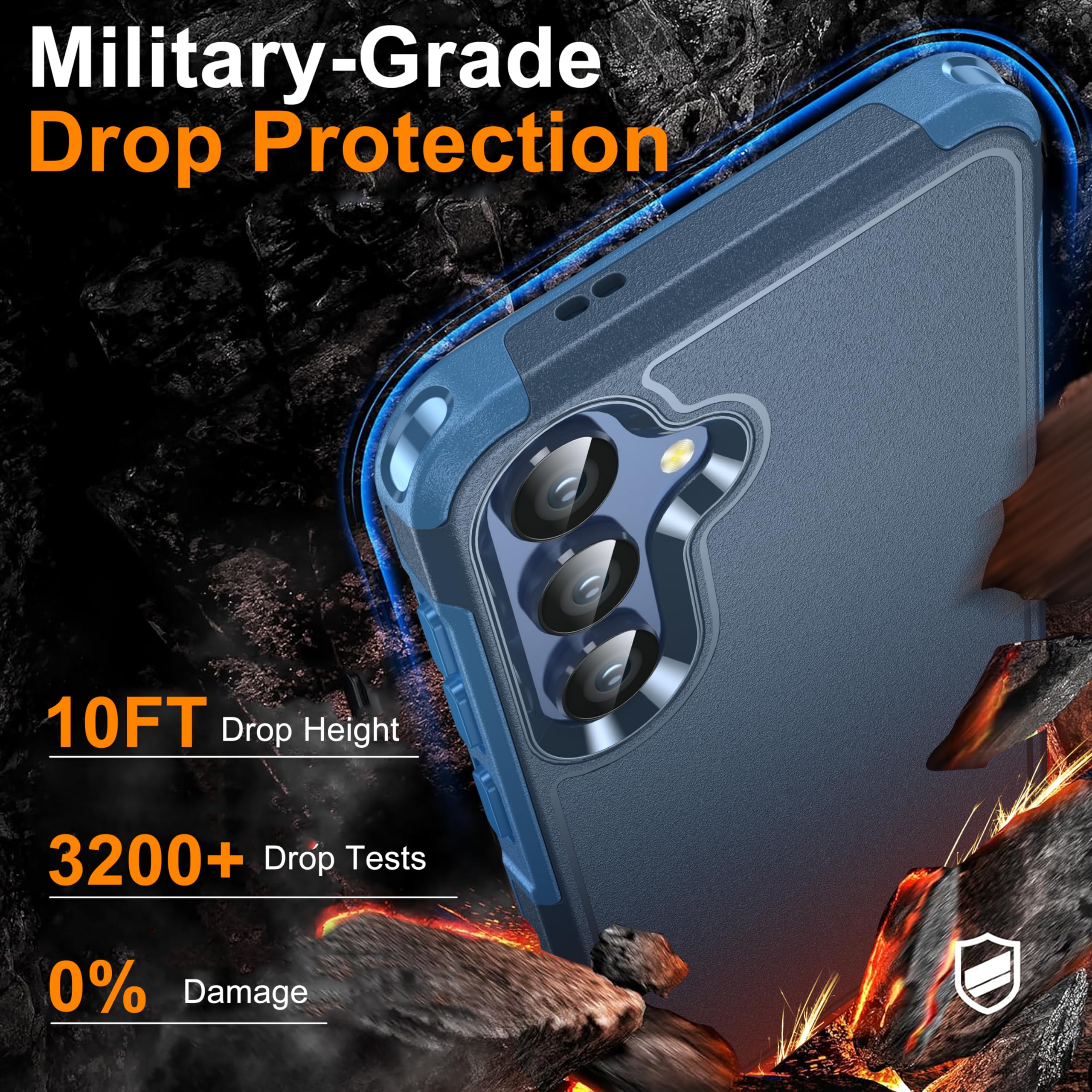 Oneagle For Samsung Galaxy S24 Case,Galaxy S24 Phone Case Upgraded[15 Ft Drop Protection][Supports Wireless Charging]Anti Slip A