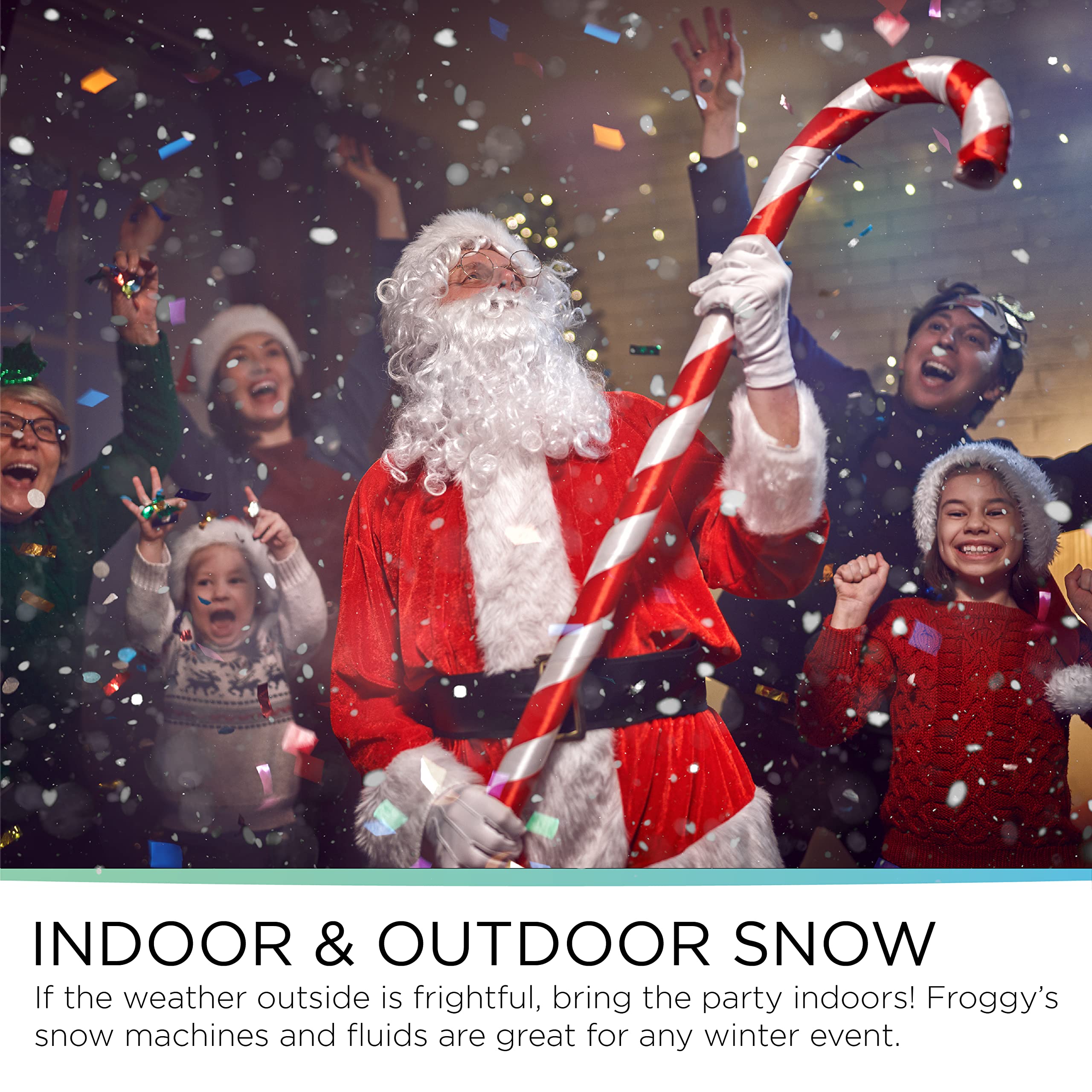 Froggy'S Flakes Snow Machine Fluid, Dry Formula Snow Fluid With 50 75 Feet Float/Drop, 1 Gallon