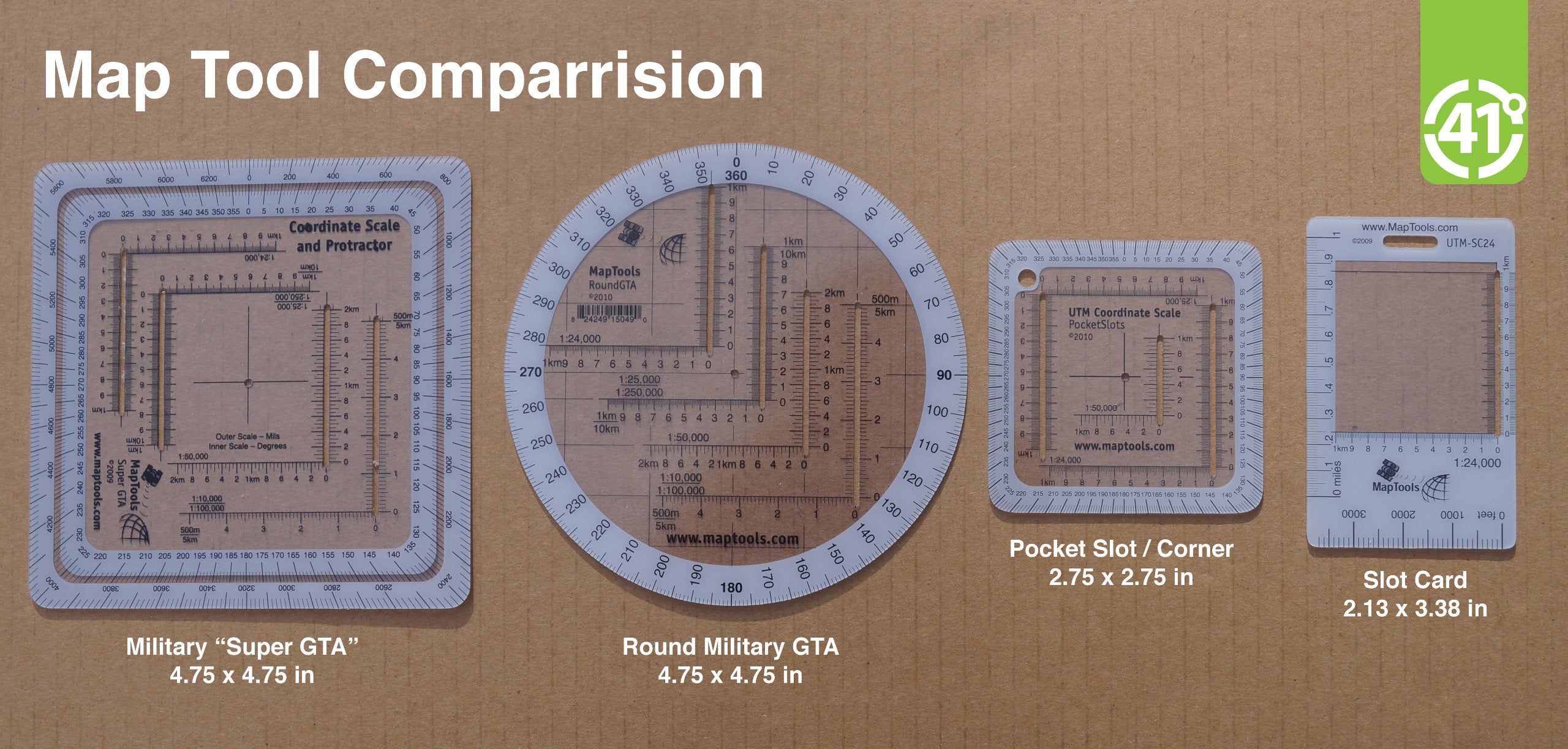 1:24,000 Credit Card Sized Utm Slot Tool