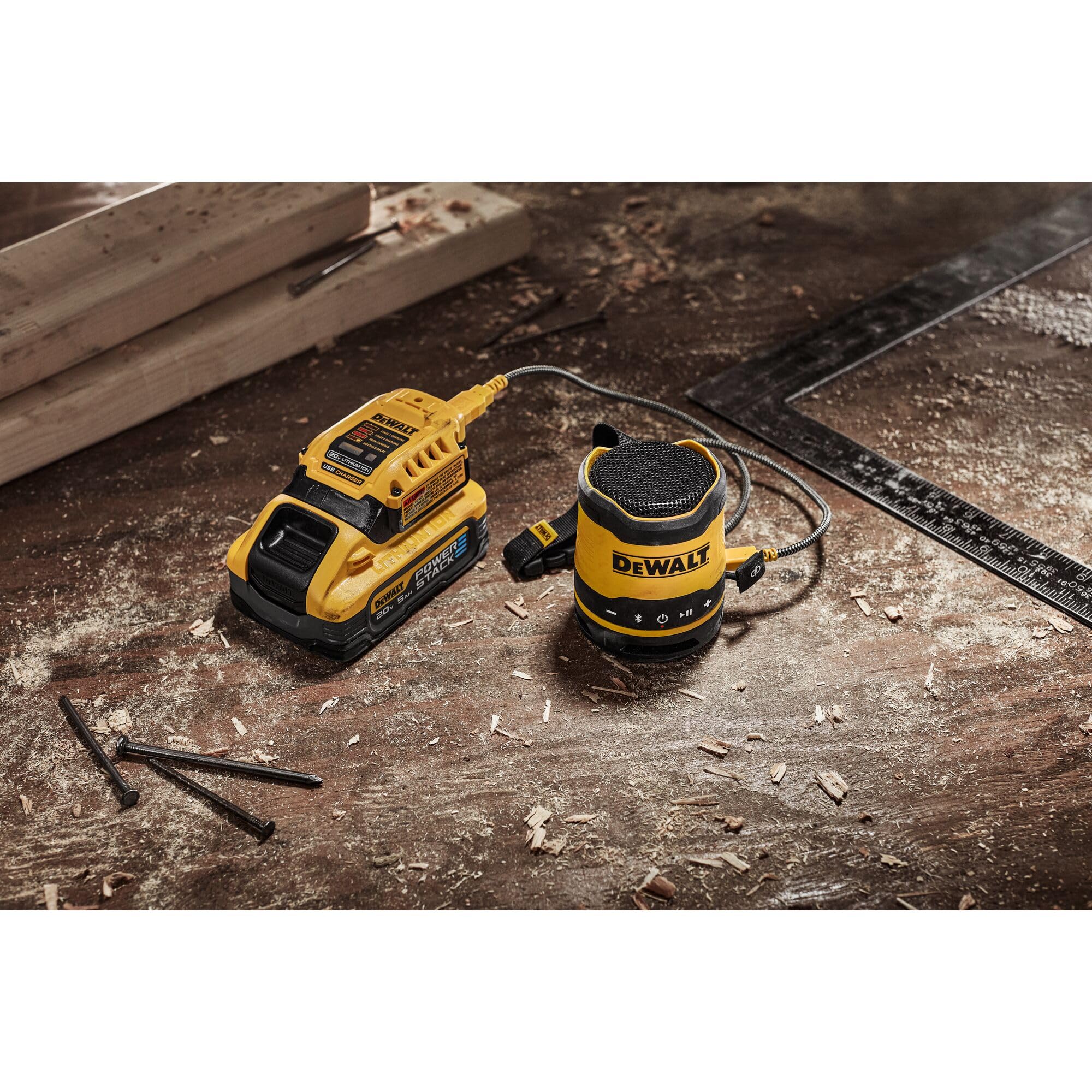 Dewalt Bluetooth Speaker, Usb C Rechargeable, Jobsite (Dcr008)