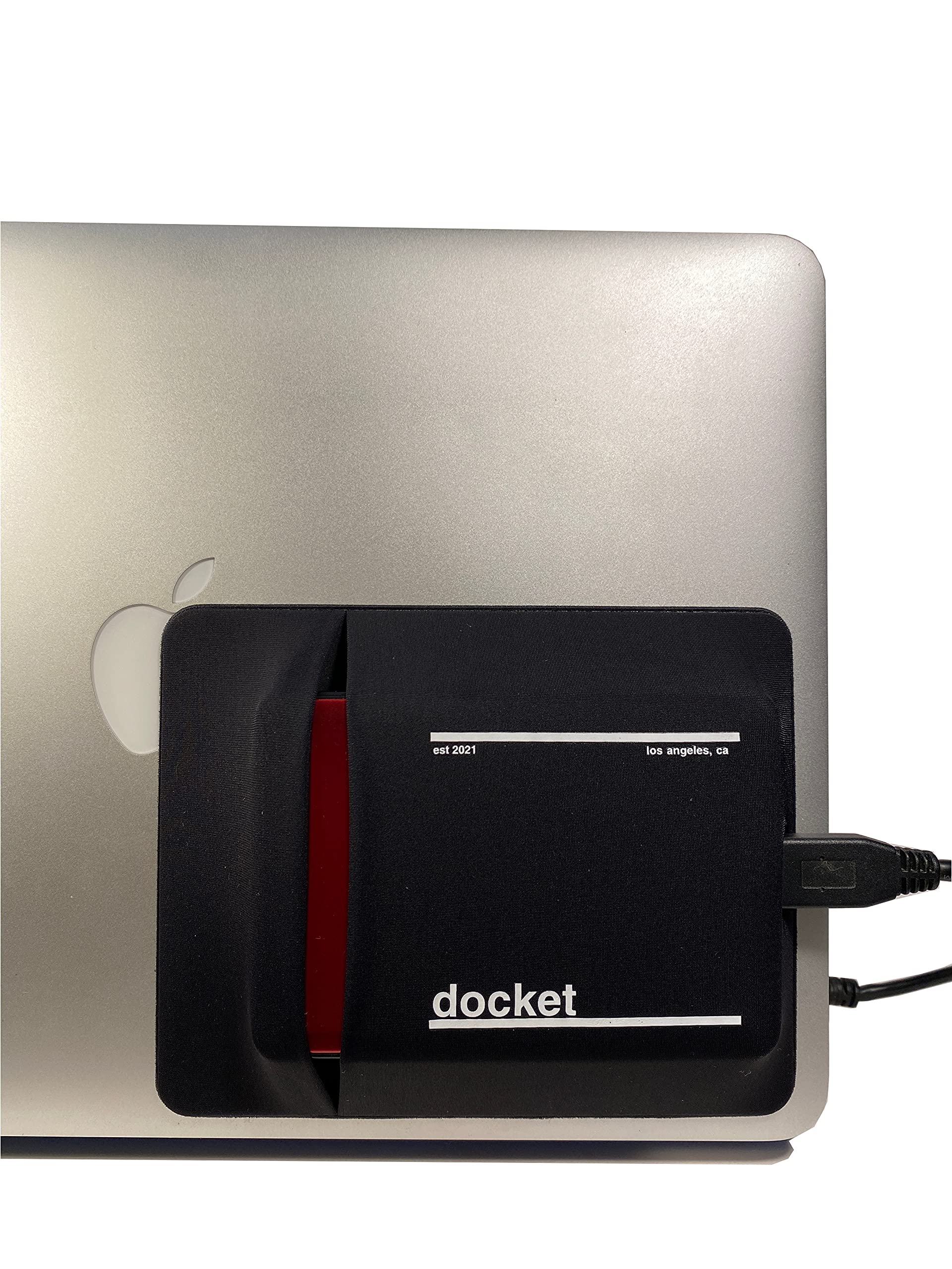 Docket External Hard Drive Holder For LaptopClosed Pocket Design With Cable Hole For Safe StorageMultiUse Computer Accessorie