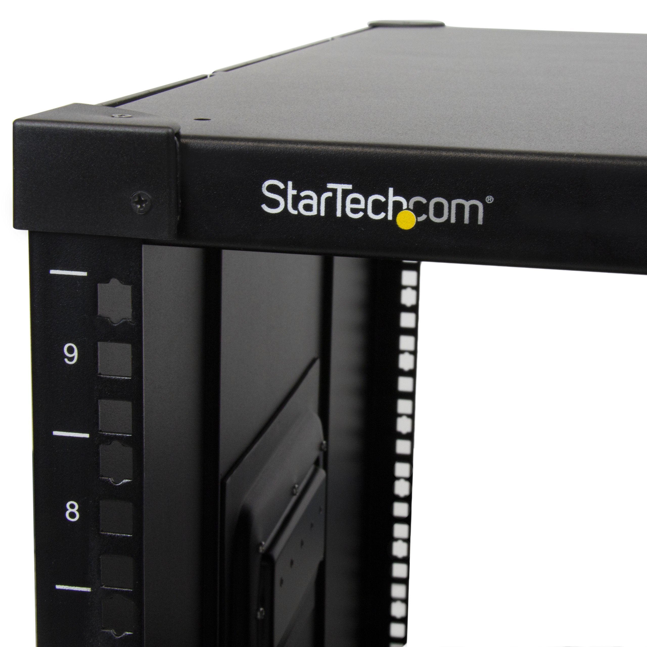 Startech.Com 4 Post 9U Mobile Open Frame Server Rack, Network Rack With Wheels, 19'' Rolling Rack For Home/Office Narrow Floor S