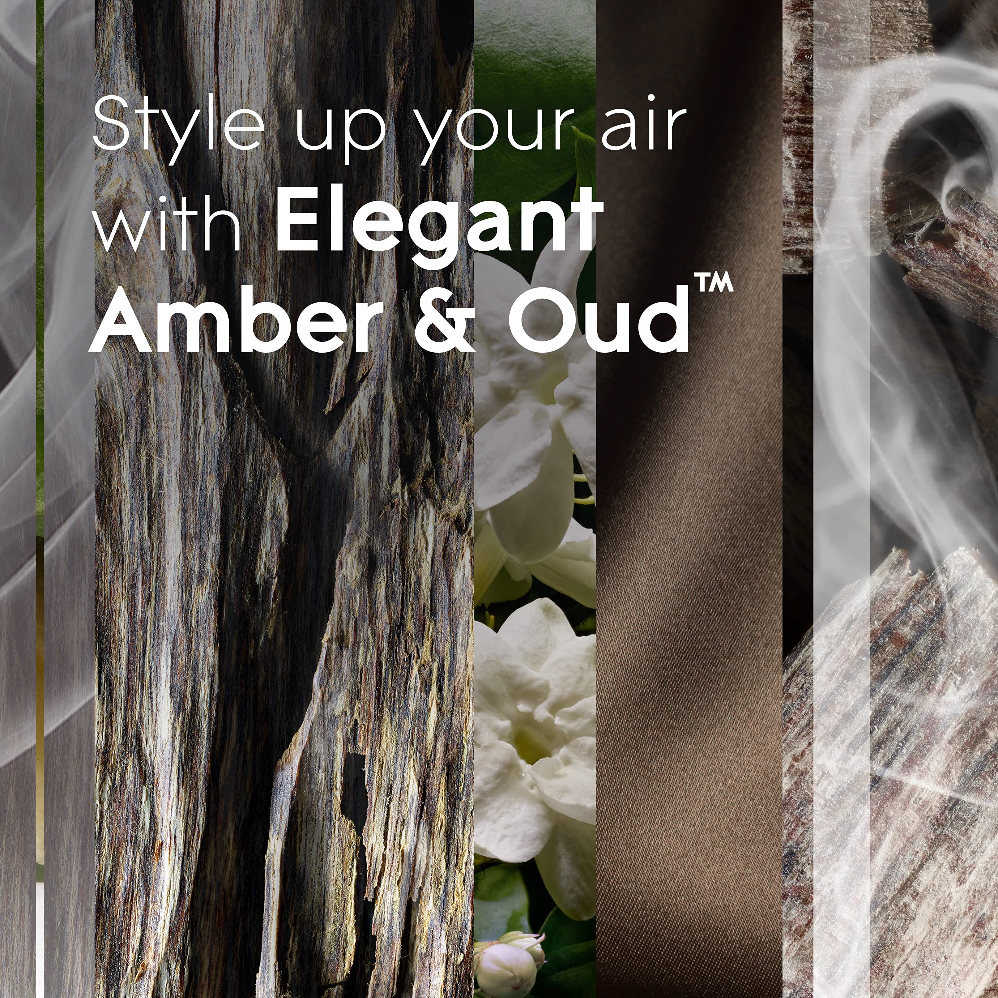 Glade Plugins Refills Air Freshener, Scented And Essential Oils For Home And Bathroom, Elegant Amber & Oud, 2.01 Oz, 3 Count