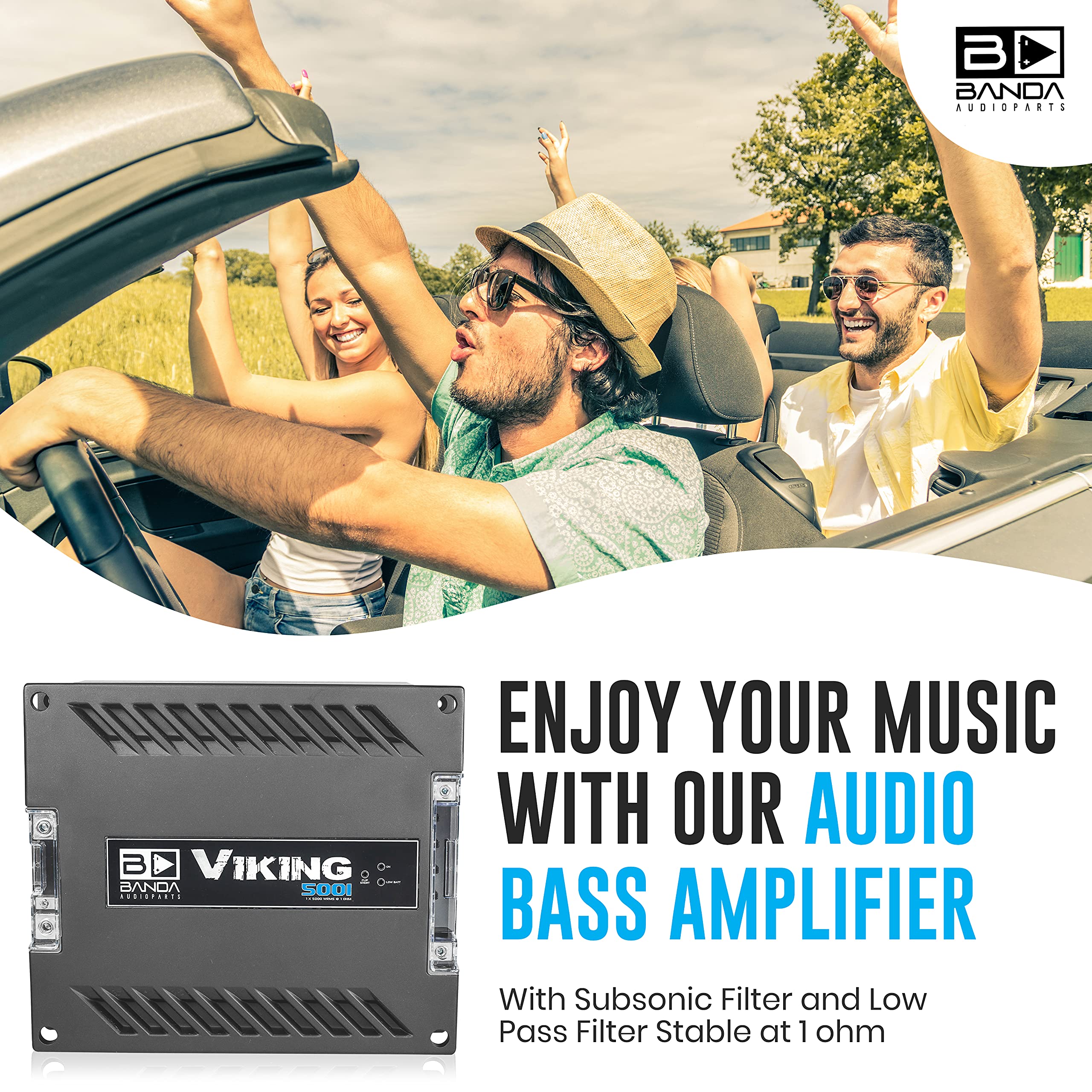 Banda 5000 Watt 1 Ohm Car Amp