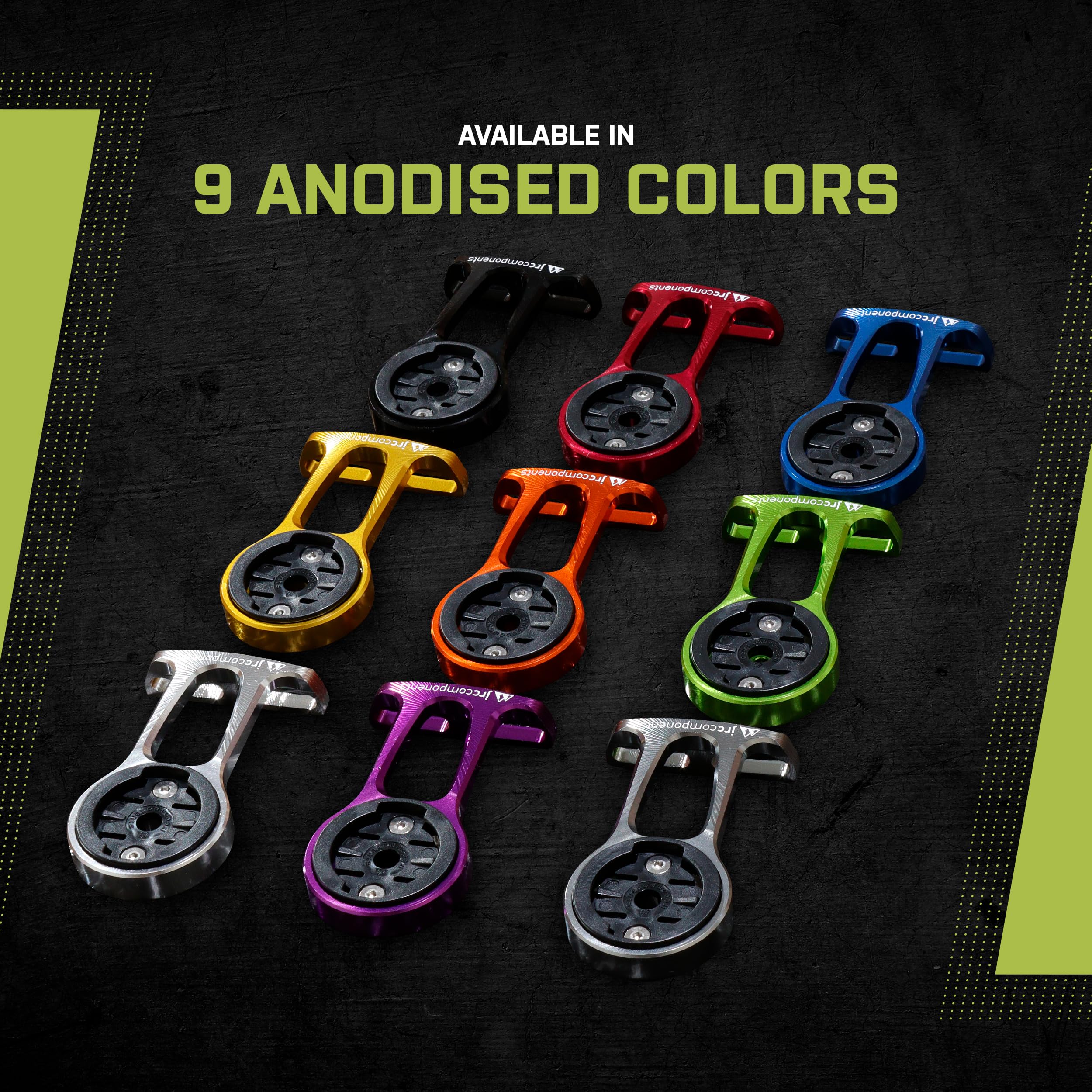 Jrc Components Stem Out Front Mount | Compatible With Garmin Edge Series Devices | Lightweight Cnc 6061 Aluminium Body   Gunmeta