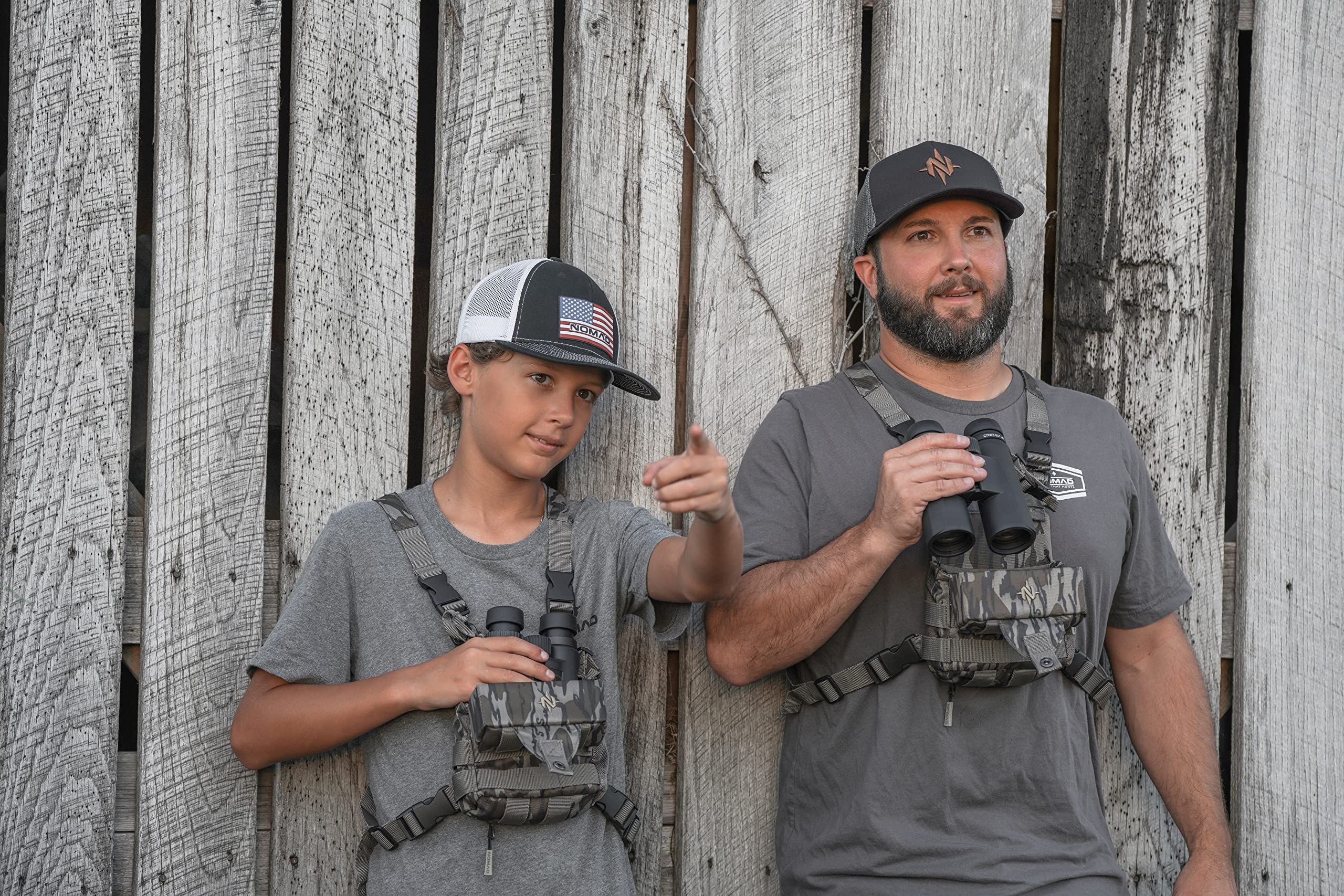 Nomad Bino Harness, Adjustable Binocular Storage With Magnetic Flap Closure