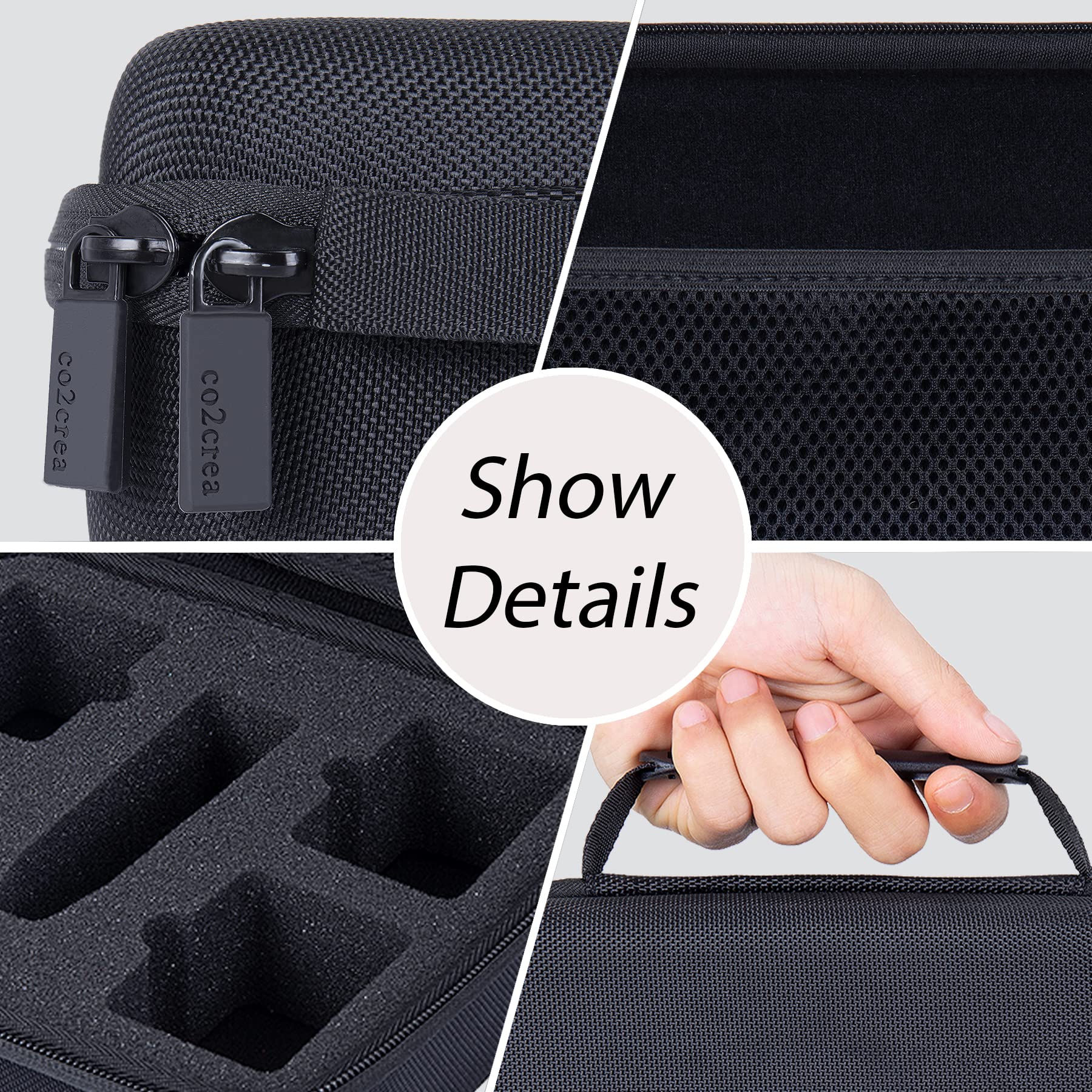 Co2Crea Hard Travel Case Replacement For Xvive U4 U4R U4R2 U4R4 Wireless In-Ear Monitoring System Iem System Transmitter Beltpac