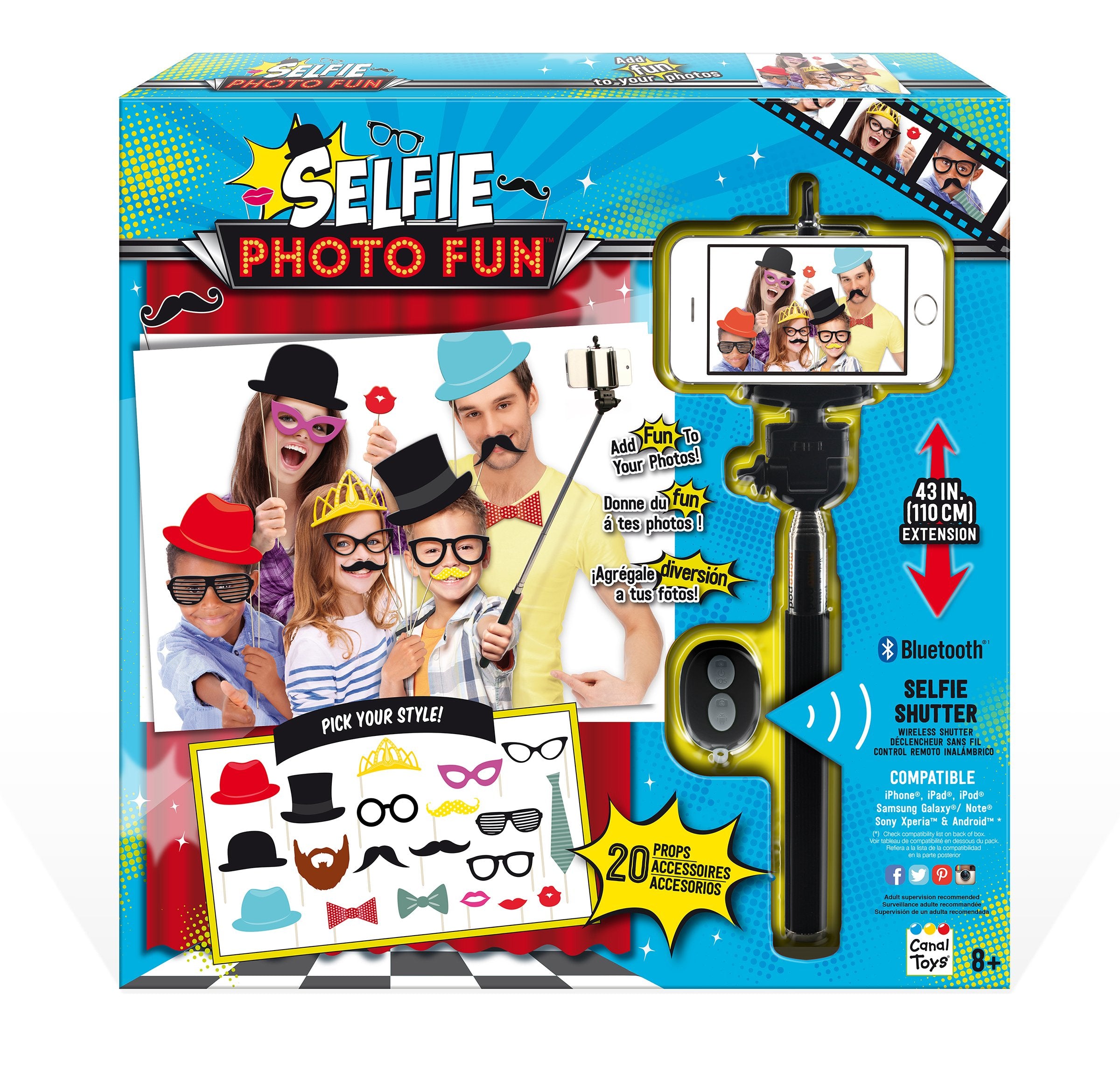 Selfie Stick Photo Booth Fun Kit By Canal Toys Usa