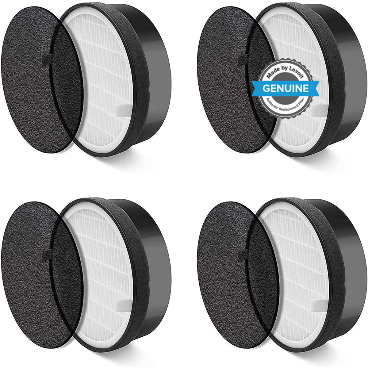 Levoit Lv H132 Air Purifier Replacement Filter, 3 In 1 Nylon Pre Filter, High Efficiency Activated Carbon Filter, Lv H132 Rf, 4 