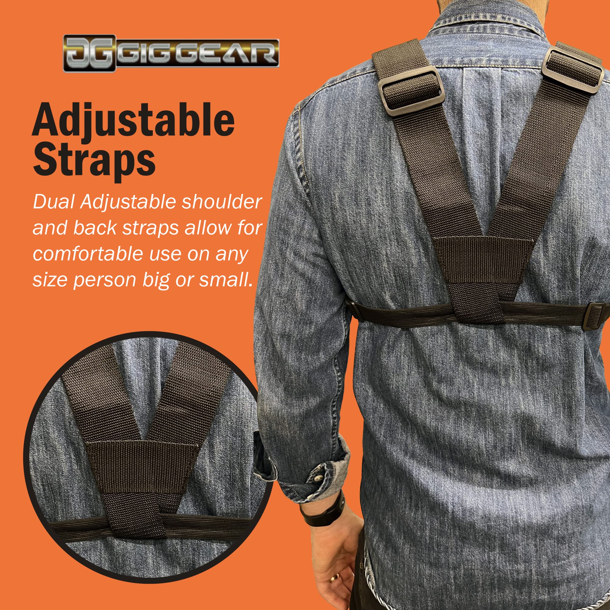 Gig Gear Two Hand Touch Tablet Chest Harness For Ipad And Samsung Tablets   Rugged Tablet Carrying Case With Strap And Compartme