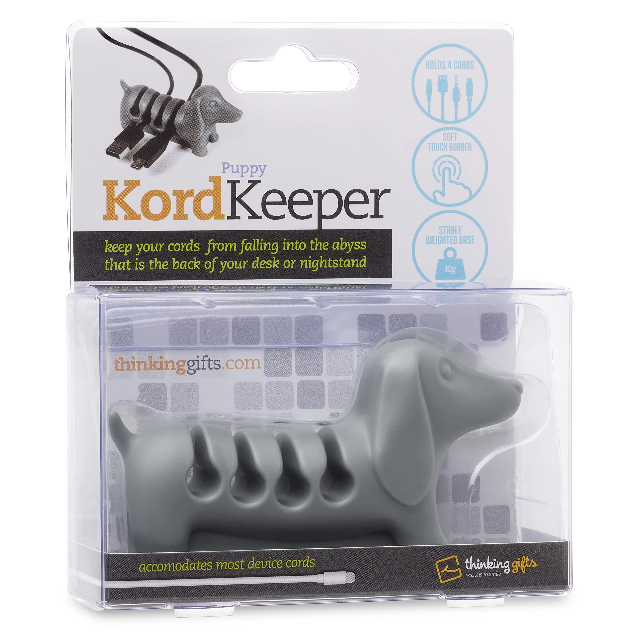 Kord Keeper Cable Holder Clip | Cable Tidy Organiser | Usb Charging Cable, Power Cord, Phone Cable Management | Desk Tidy | Home