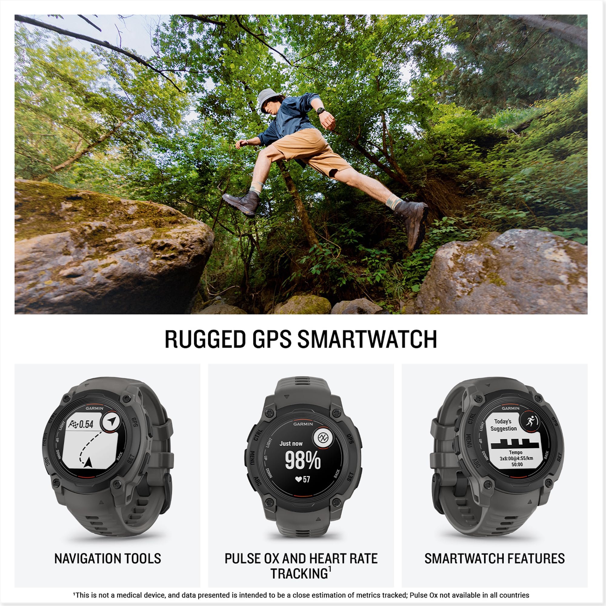 Garmin Instinct? E 40Mm, Rugged Outdoor Gps Smartwatch, 24/7 Health Monitoring, Wrist Based Heart Rate, Up To 16 Days Of Battery