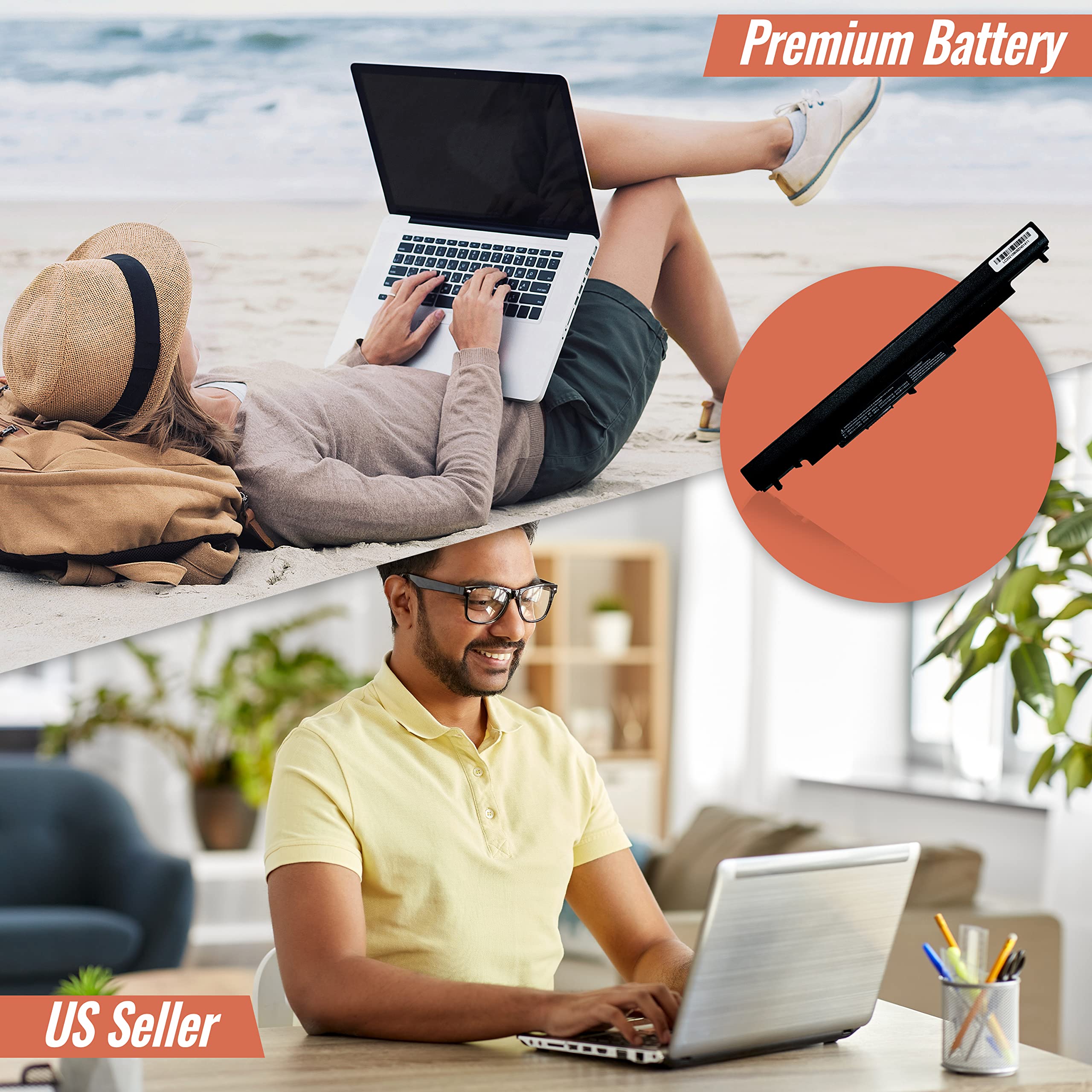 Ghu New Battery 33 Wh 2200Mah Hs04 Hs03 807957 001 807956 001 Compatible With Hp Pavilion 245 G3 250 255 256 G4 Series Notebook