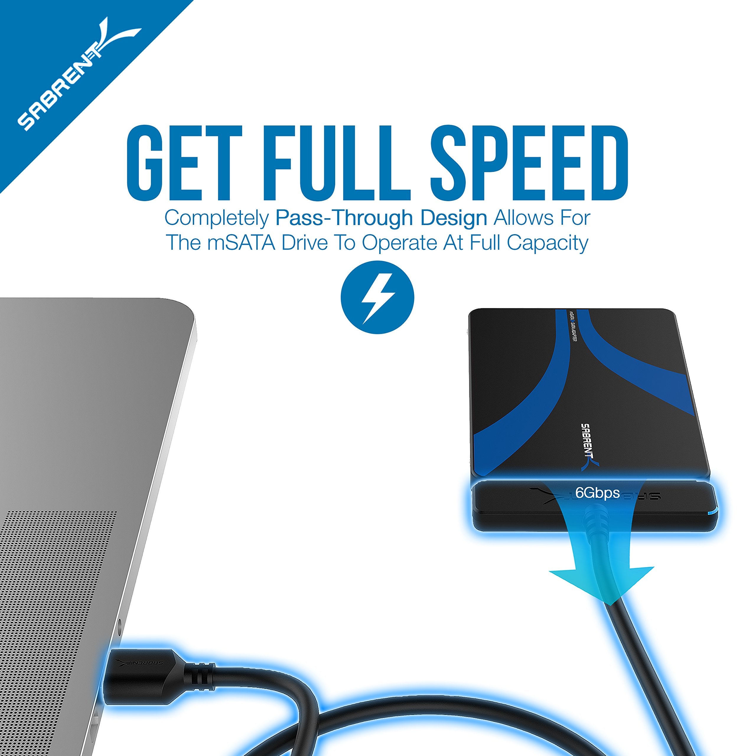 Sabrent Msata To 2.5 Inch Sata Iii Aluminum Enclosure Adapter (Ec Mssa)