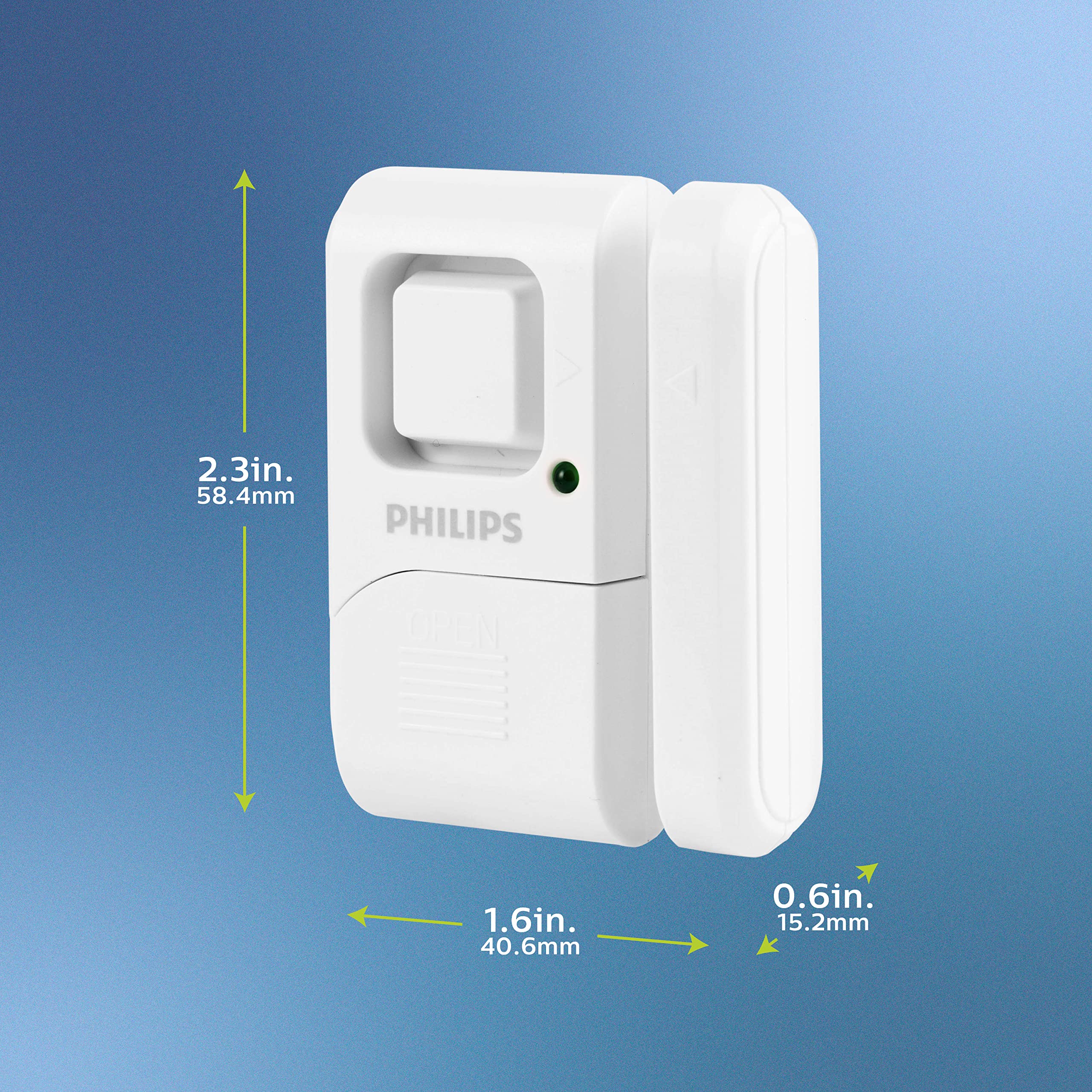 Philips Personal Security Window And Door Alarm, 4 Pack, Diy Protection, Burglar Alert, Wireless, Chime/Alarm, Easy Installation