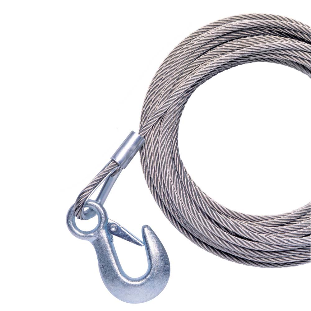 Powerwinch Cable 7/32'' X 50&#39; Universal Premium Replacement W/Hook - Stainless Steel,WBAUVA001346368