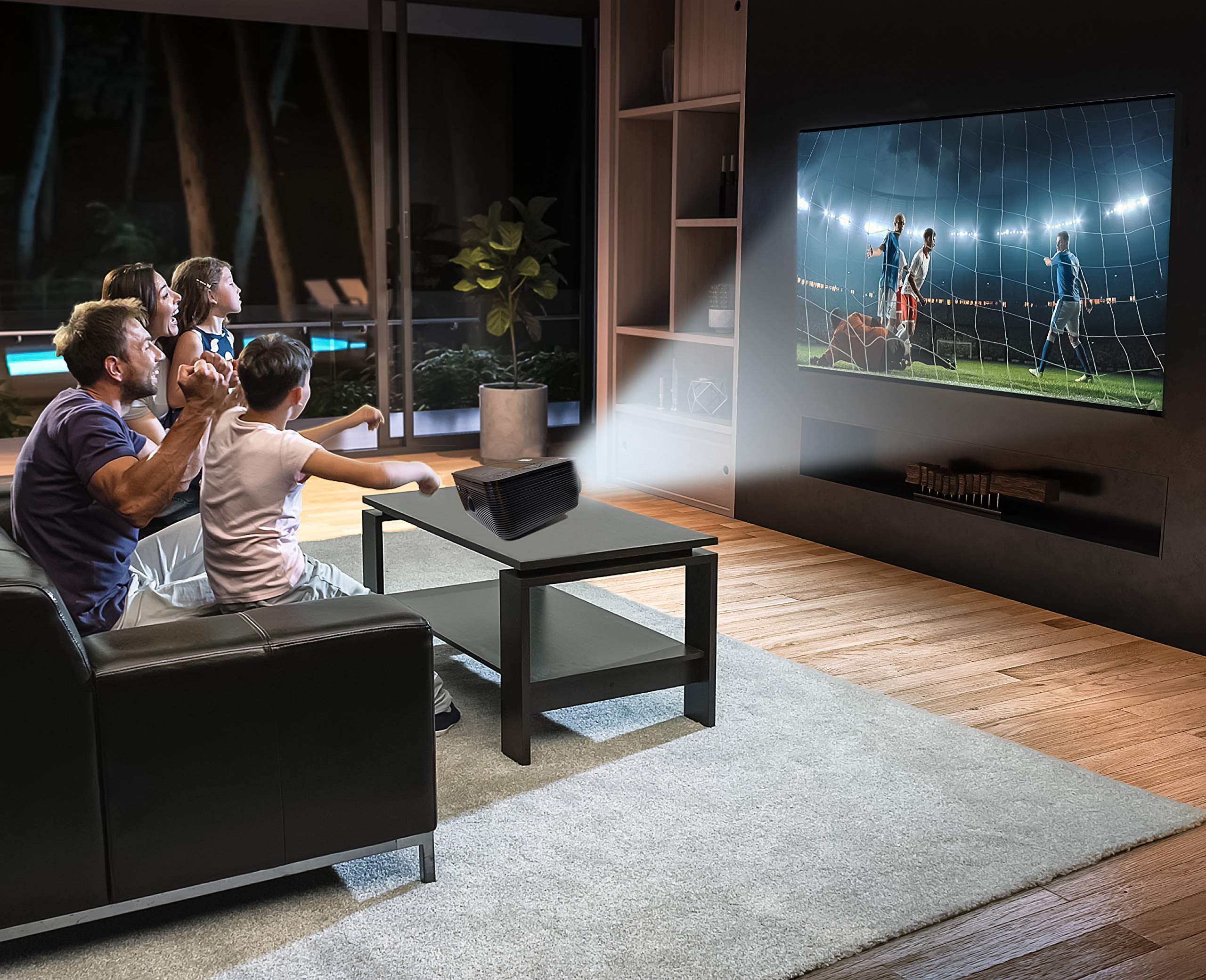 Naxa Nvp 2500 150 Inch Home Theater 720P Lcd Projector With Built In Dvd Player And Bluetooth