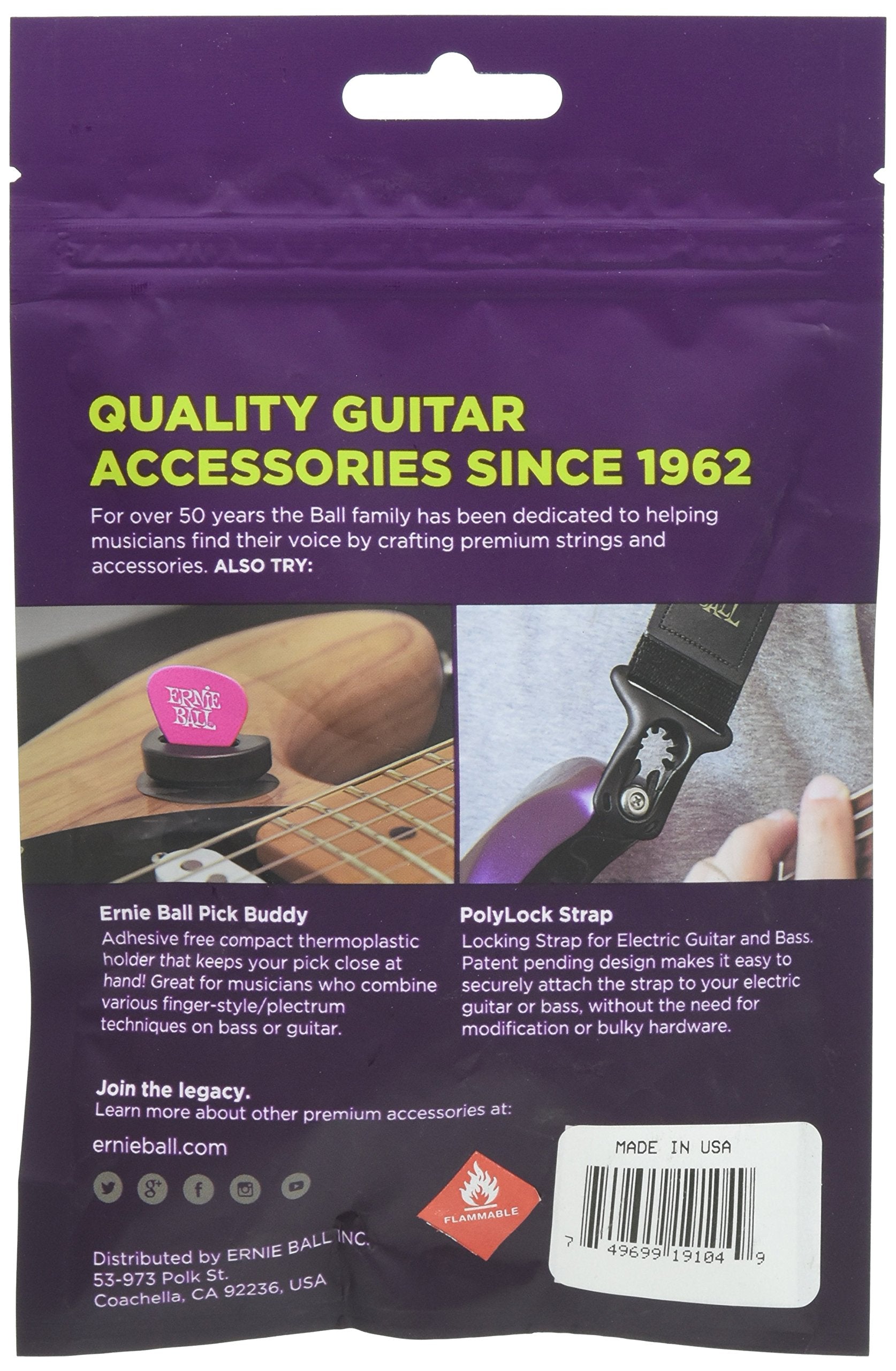 Ernie Ball Guitar Picks, Thin, Black, 144 Pack (P09104)