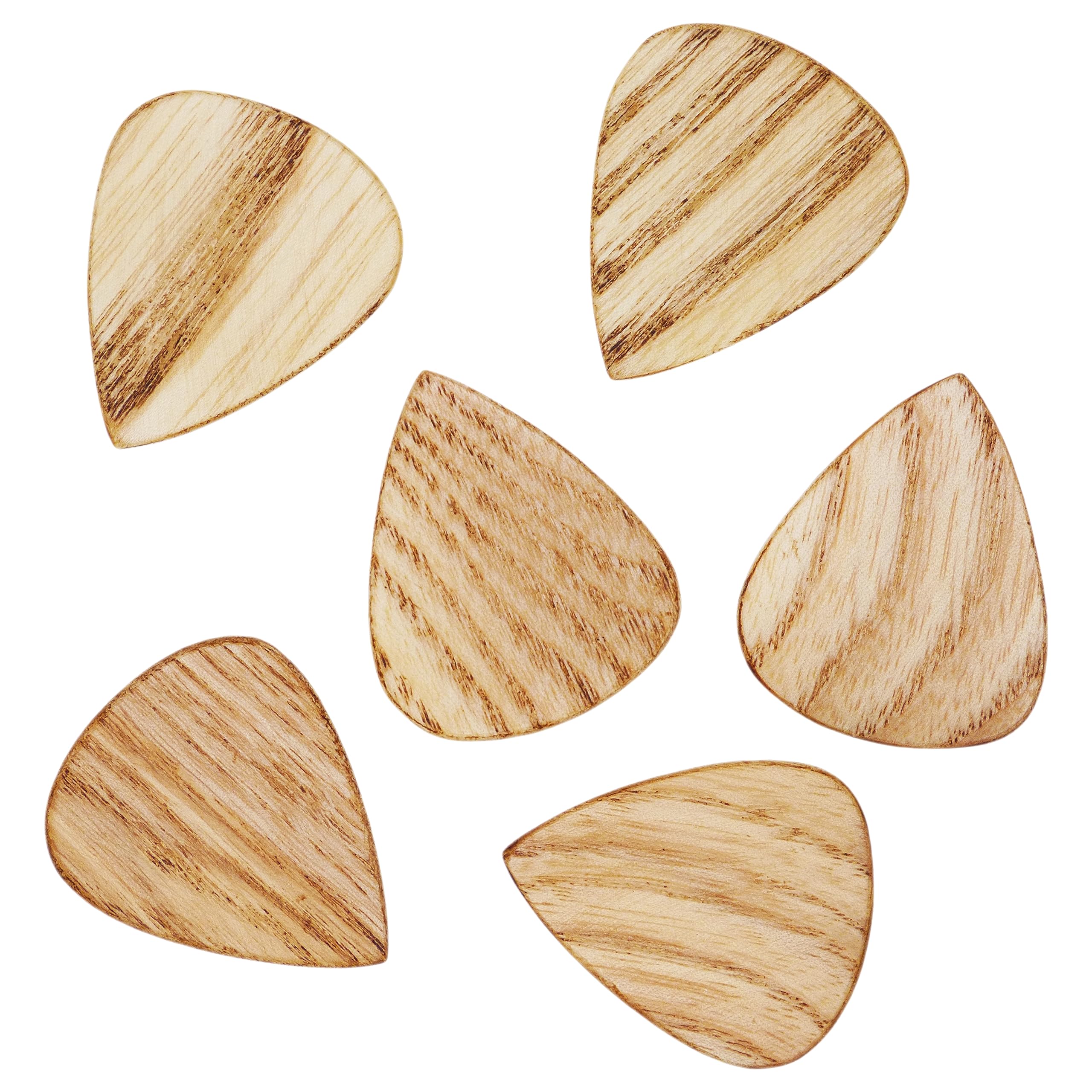 Ash Wood Guitar Or Bass Pick   1.5 Mm Heavy Gauge   351 Shape   Natural Finish Handmade Specialty Exotic Plectrum   24 Pack New