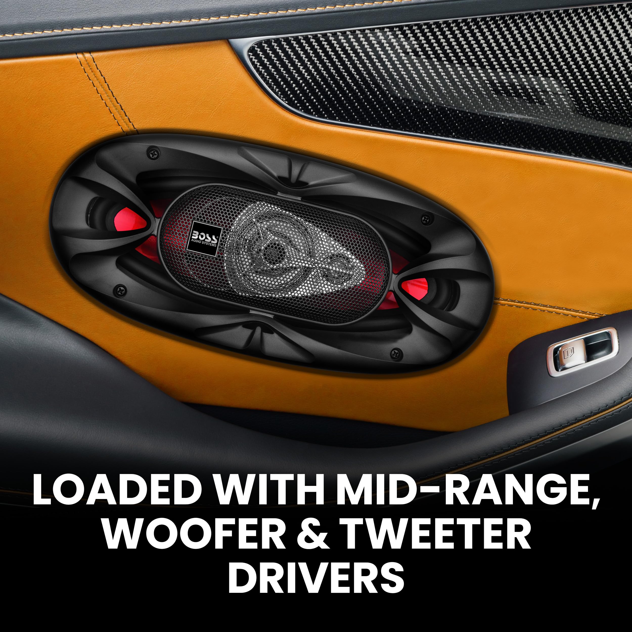 Boss Audio Systems Ch4330 4 X 10 Inch Car Door Speakers   400 Watts Max (Per Pair), Coaxial 3 Way, Full Range, 4 Ohms, Sold In P