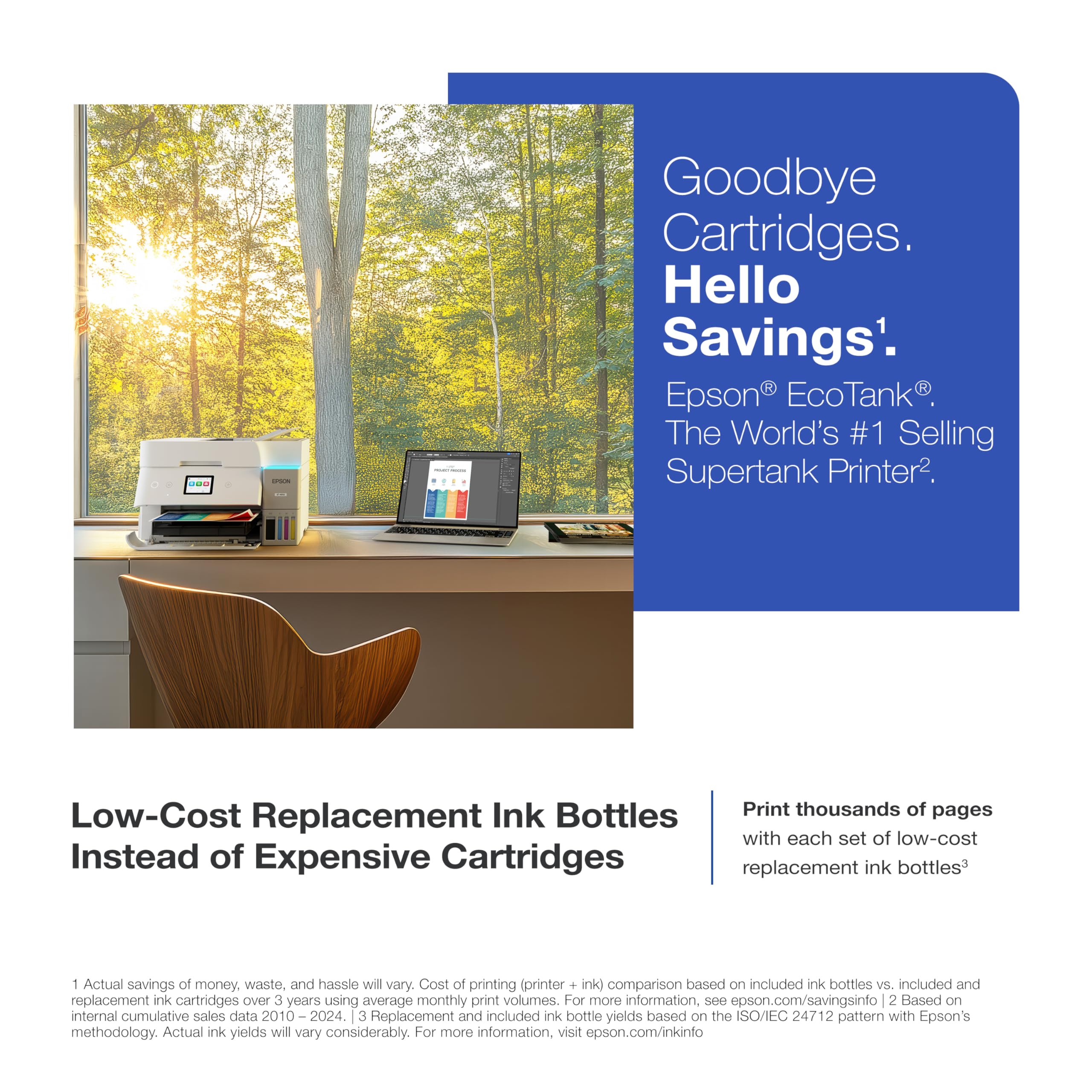 Epson Ecotank Et-4950 Wireless All-In-One Color Supertank Printer With Up To 3 Years Of Ink, Refillable Tanks, Perfect For Offic